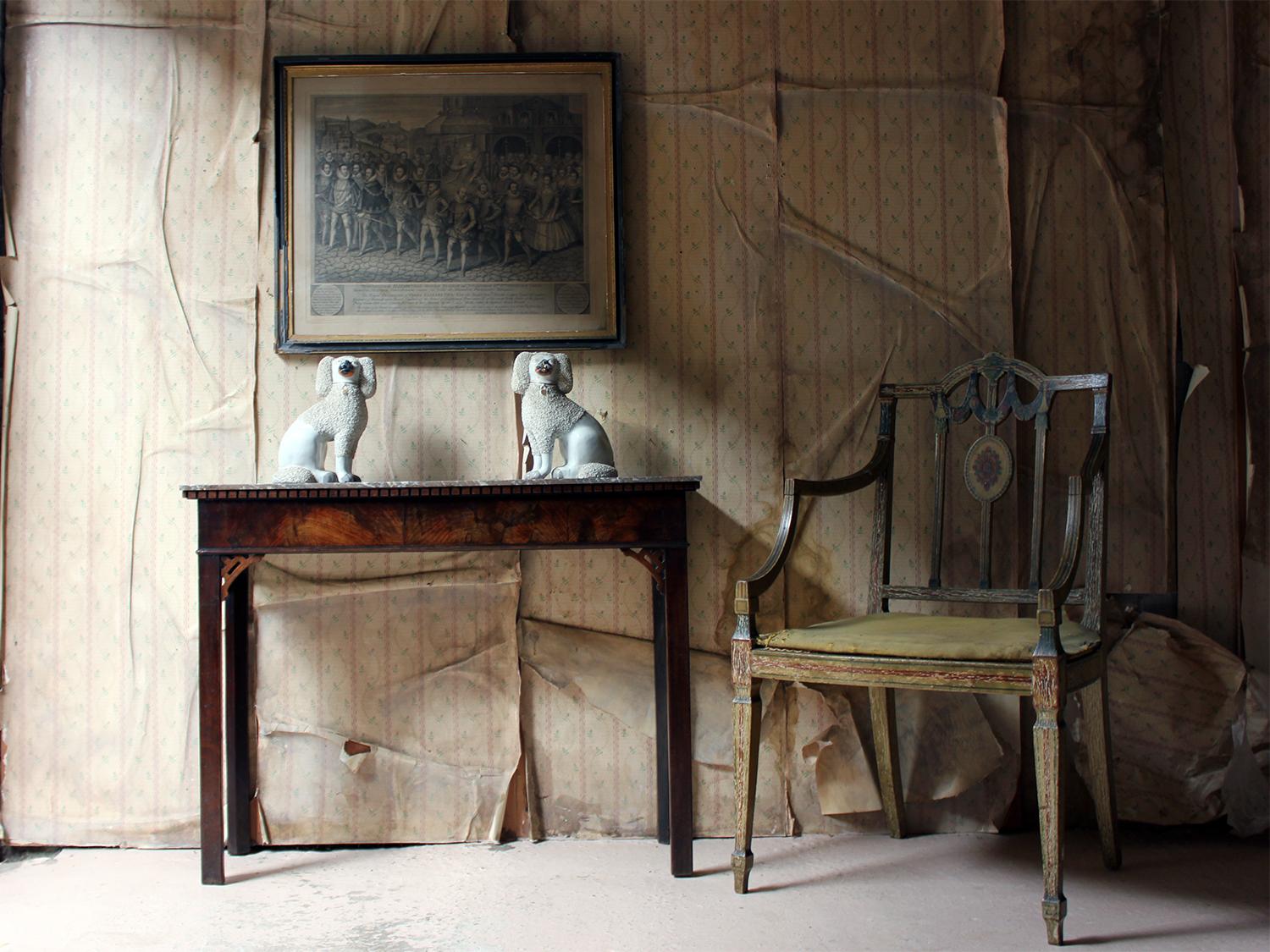 George III Chippendale Design Mahogany and Marble Side Table, circa 1780 14