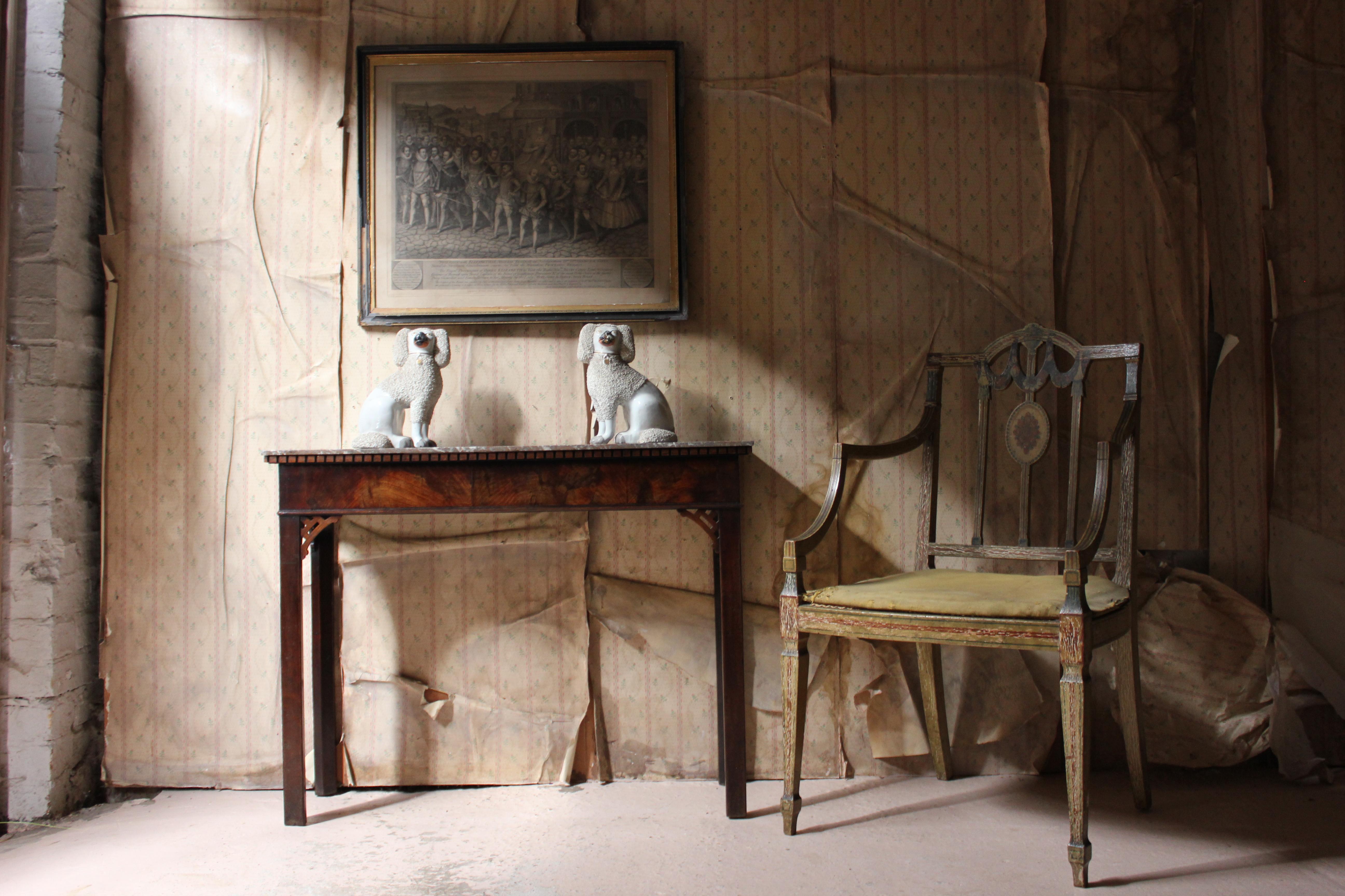 George III Chippendale Design Mahogany and Marble Side Table, circa 1780 15