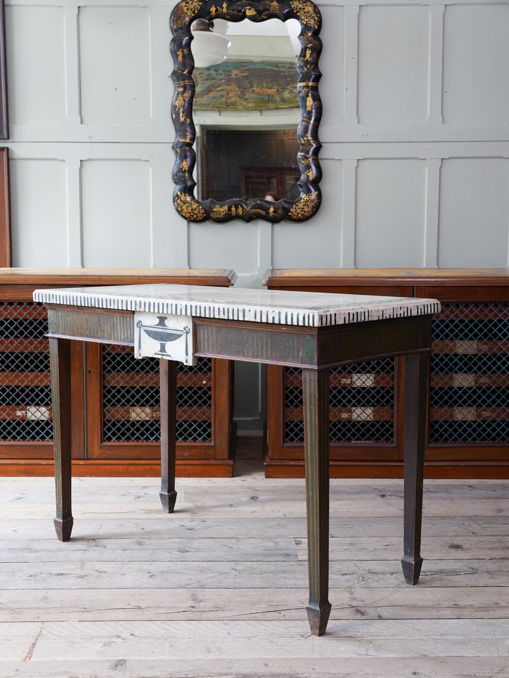 Marble George III Console Table in the Manner of Pietro Bossi