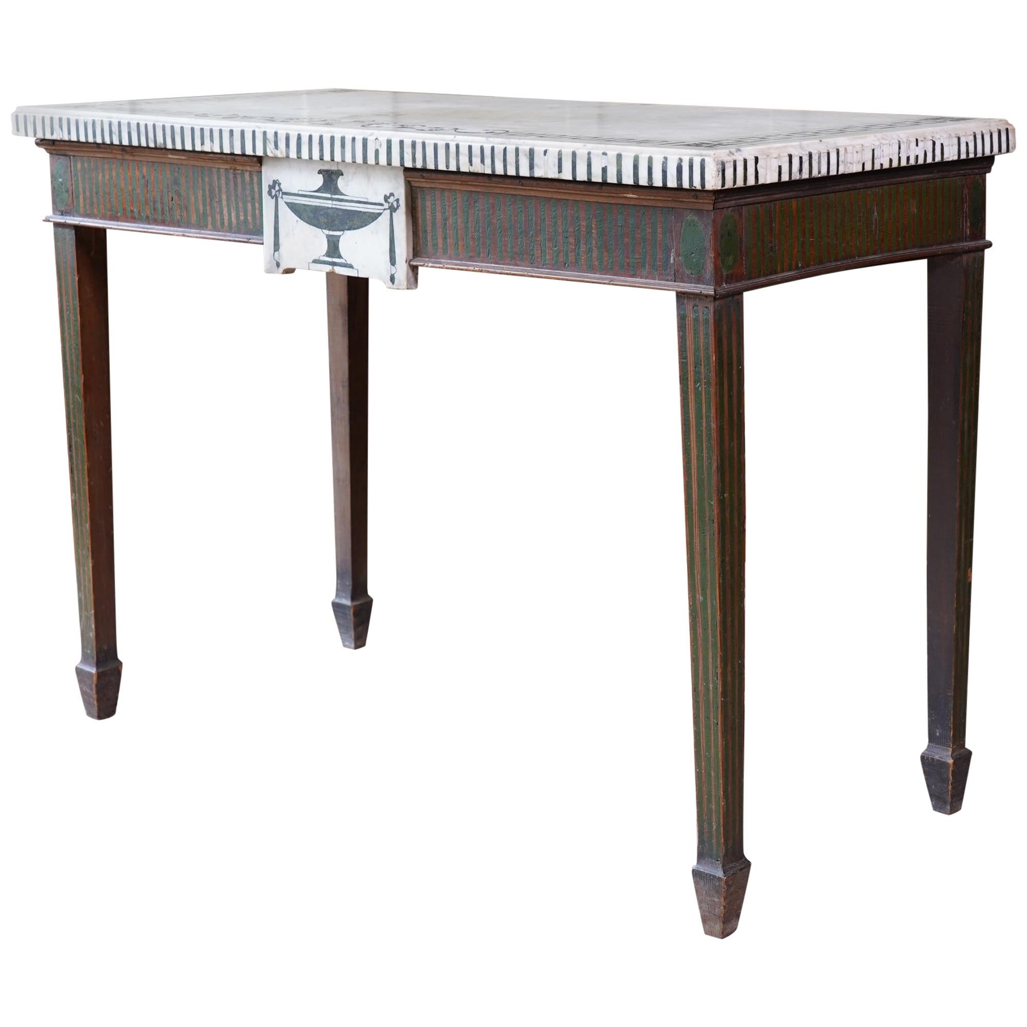 George III Console Table in the Manner of Pietro Bossi