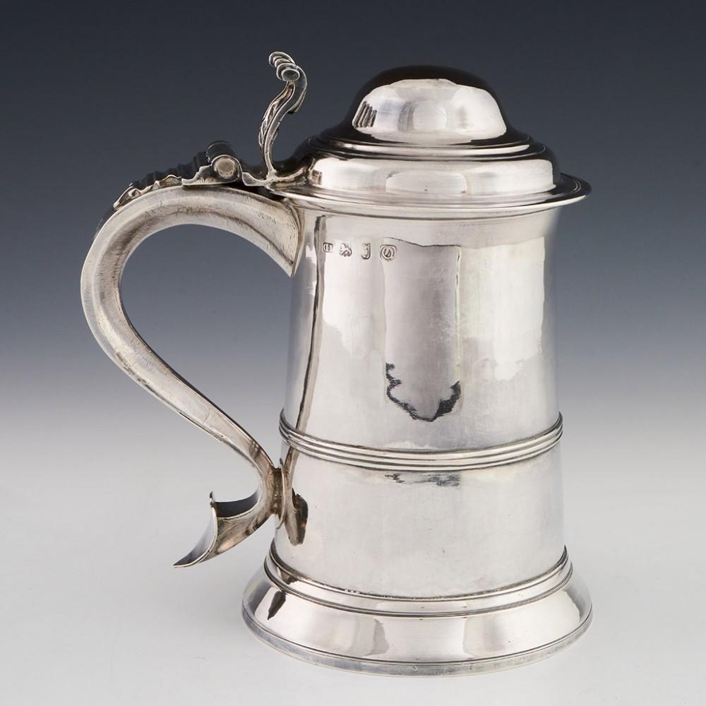 English A George III Domed Lid Sterling Silver Tankard London, 1771