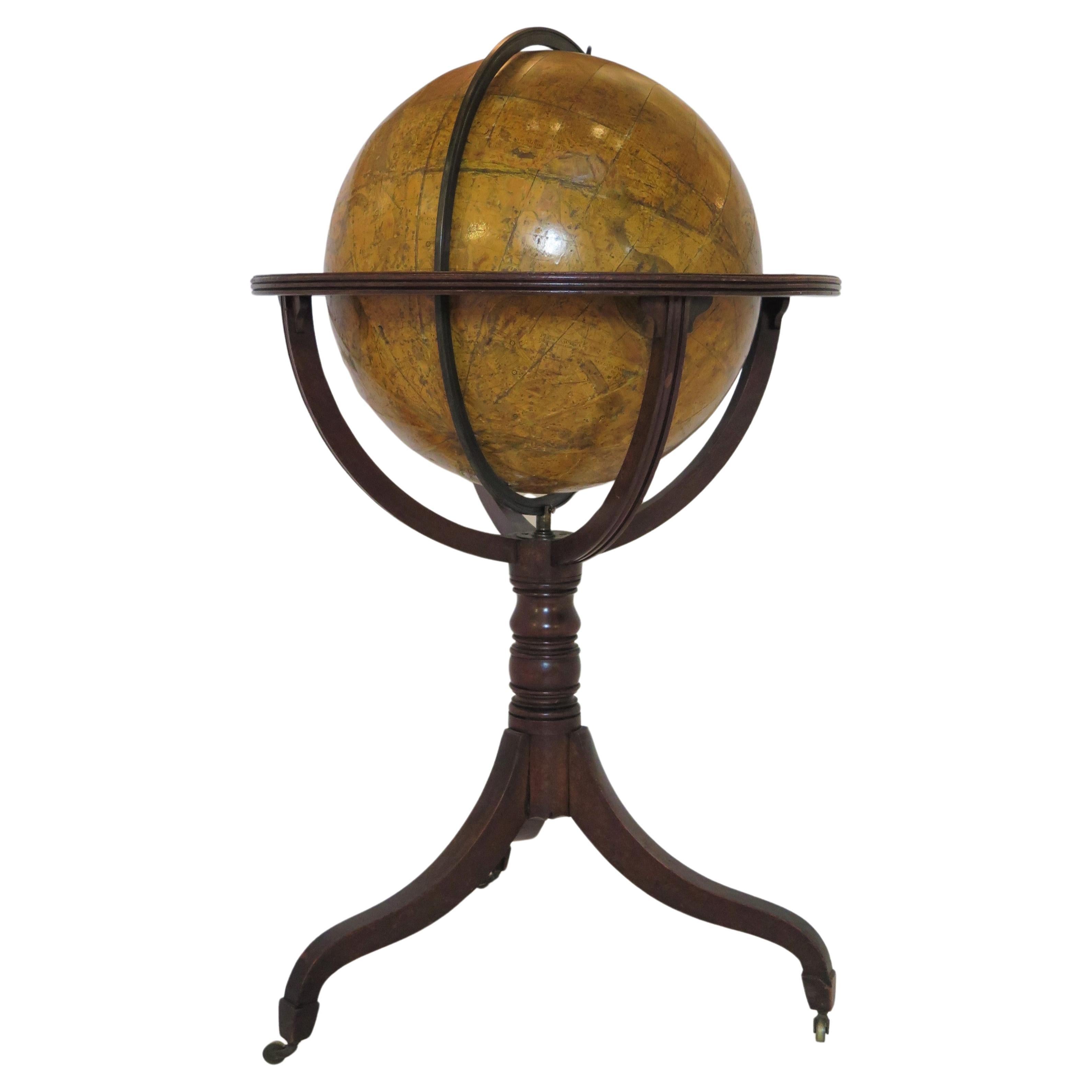 Fait main Globe céleste de 18 pouces de George III par I. M. et T. I. Bardin en vente