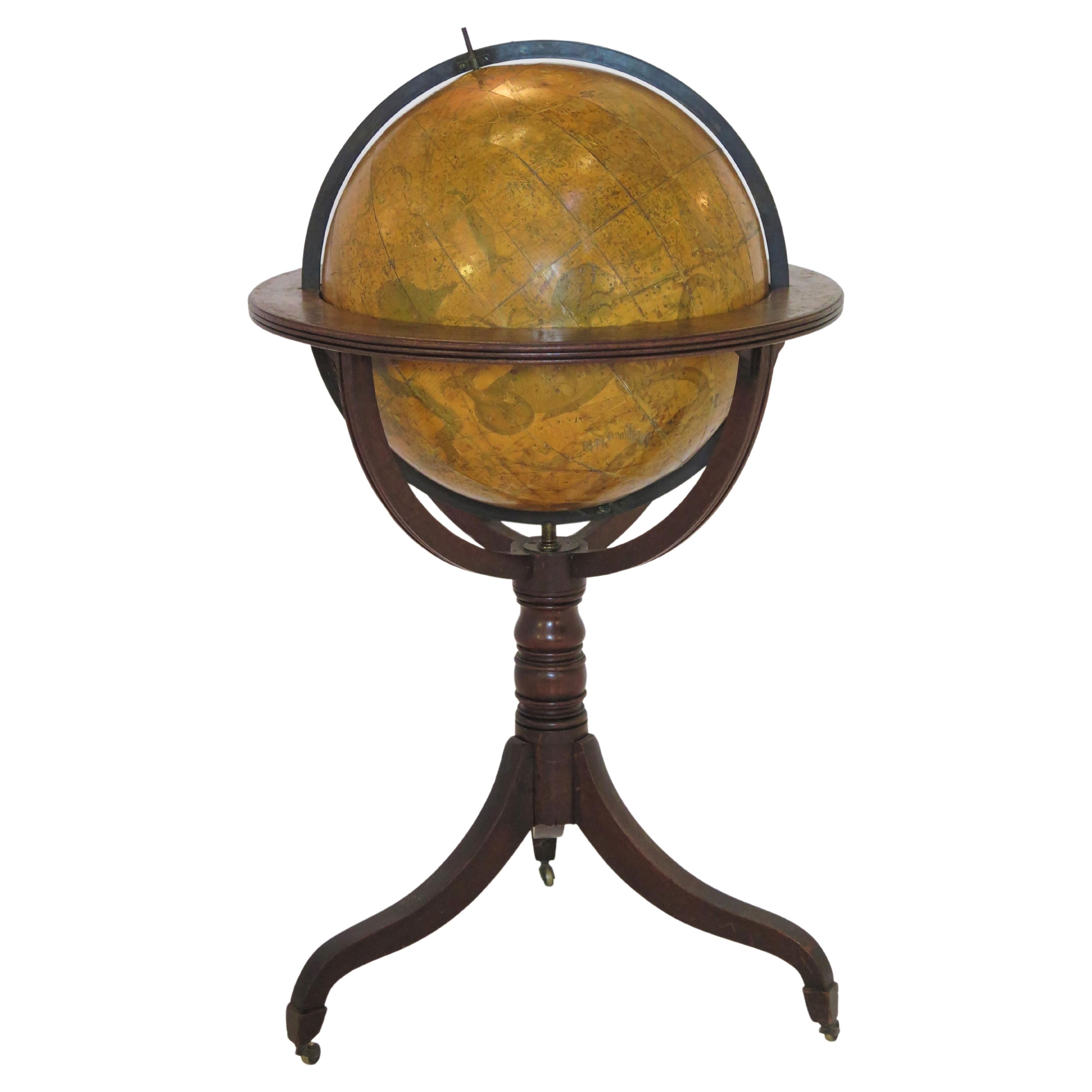 Globe céleste de 18 pouces de George III par I. M. et T. I. Bardin en vente