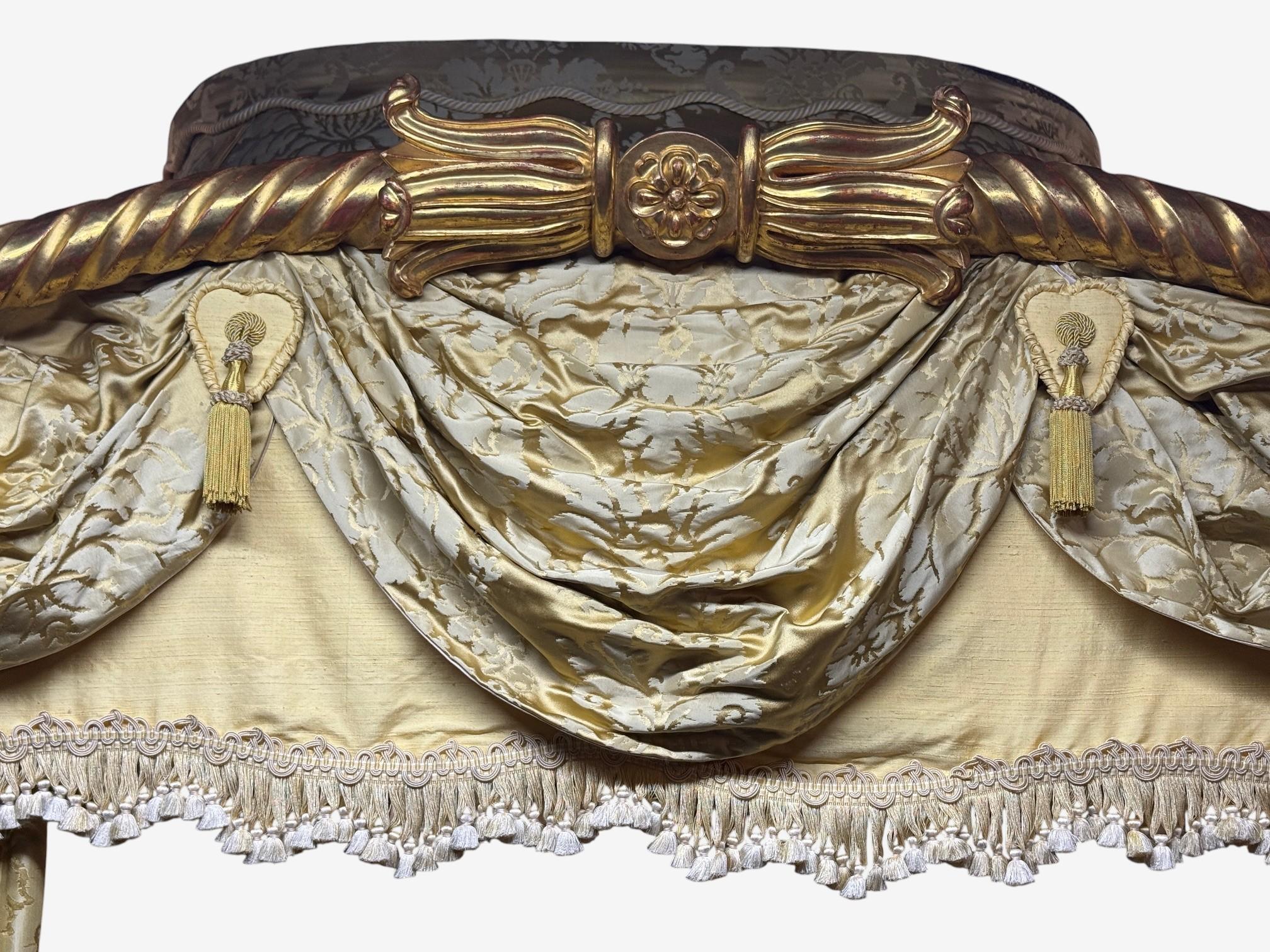 Letto a baldacchino in legno dorato di George III, 1880 circa in vendita 4