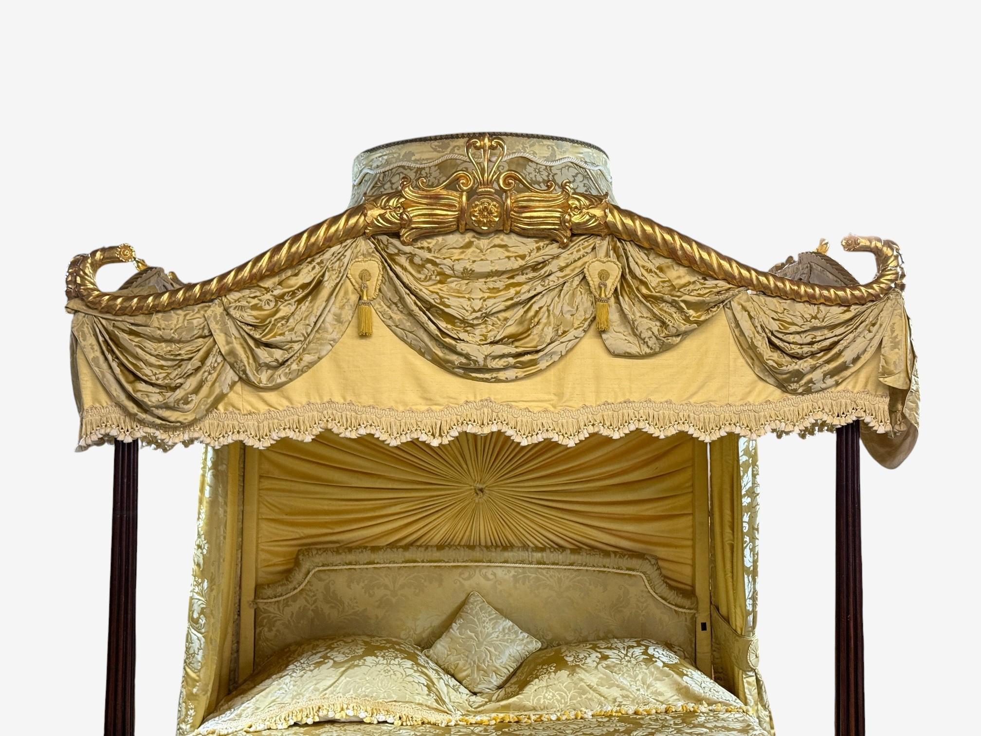 Letto a baldacchino in legno dorato di George III, 1880 circa in vendita 5