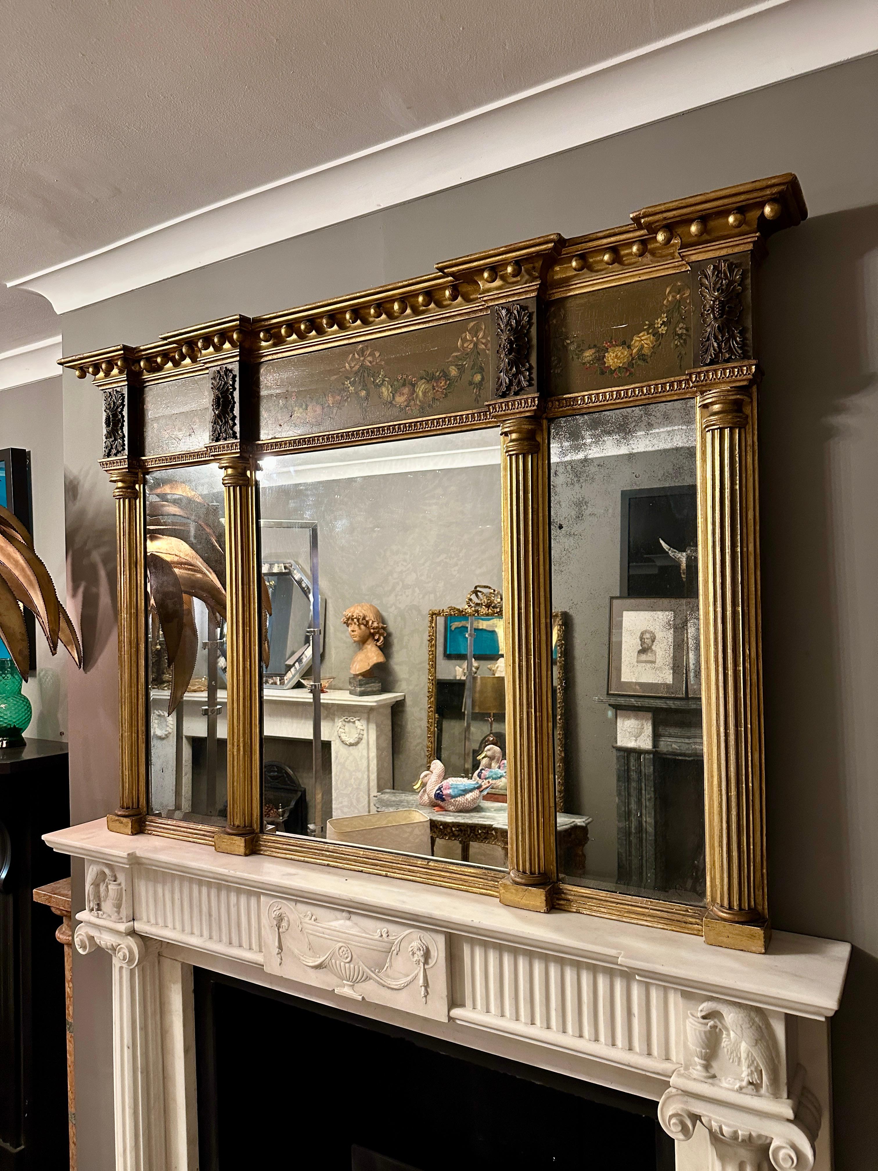 Anglais Miroir à trumeau en or doré de George III en vente