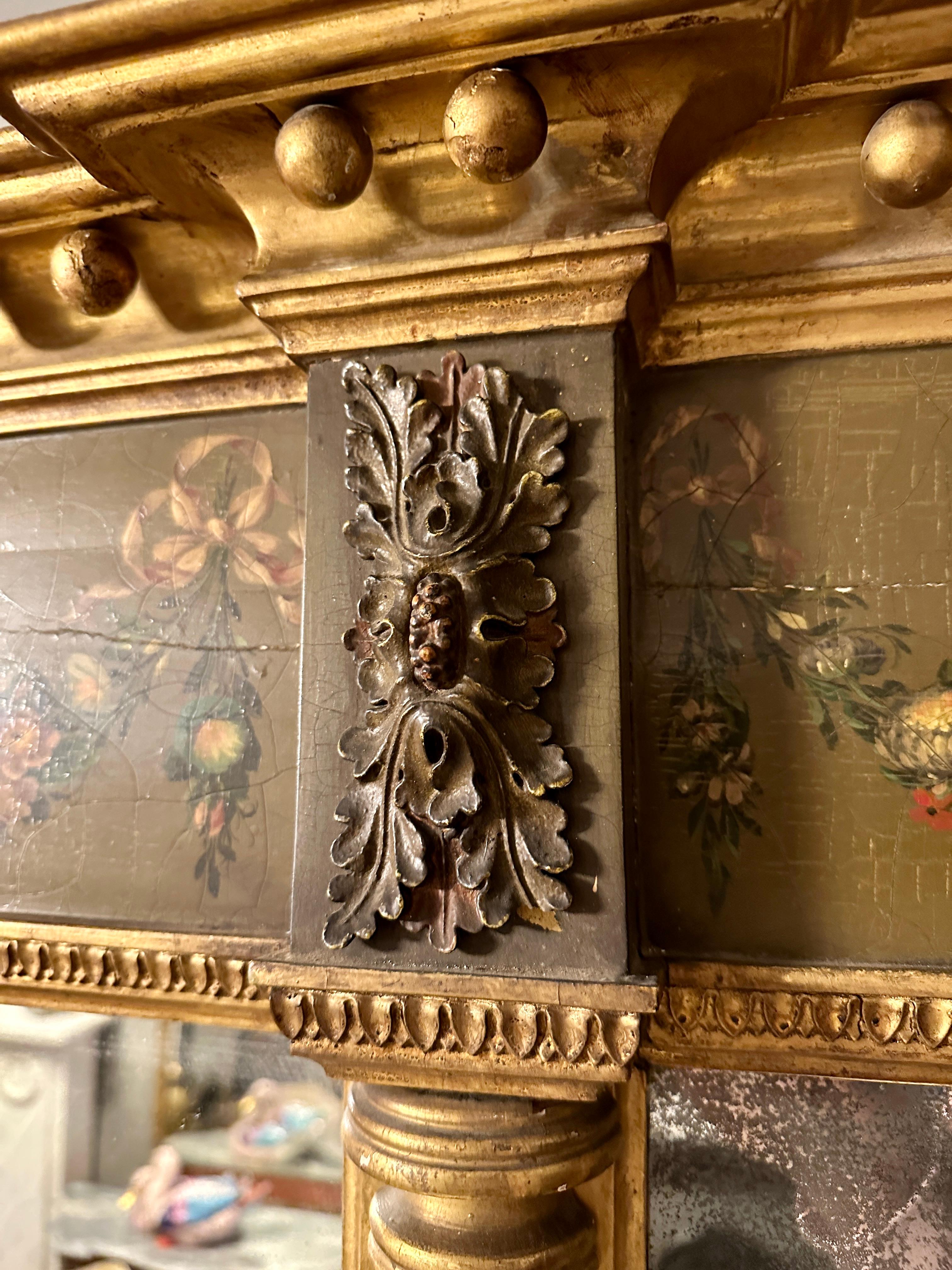 XVIIIe siècle Miroir à trumeau en or doré de George III en vente