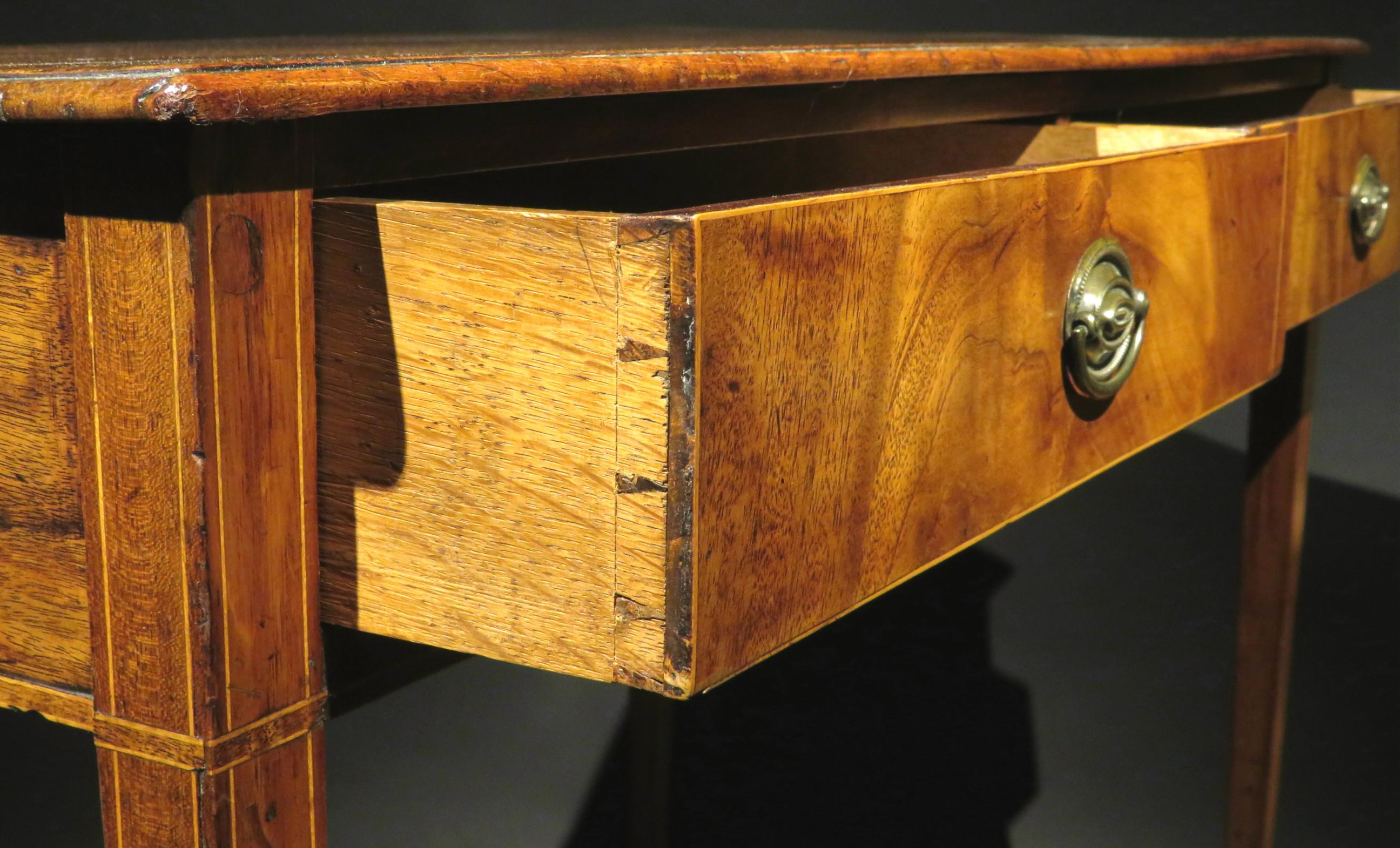 Pine George III Inlaid Mahogany Writing Table / Sofa Table, England Circa 1775