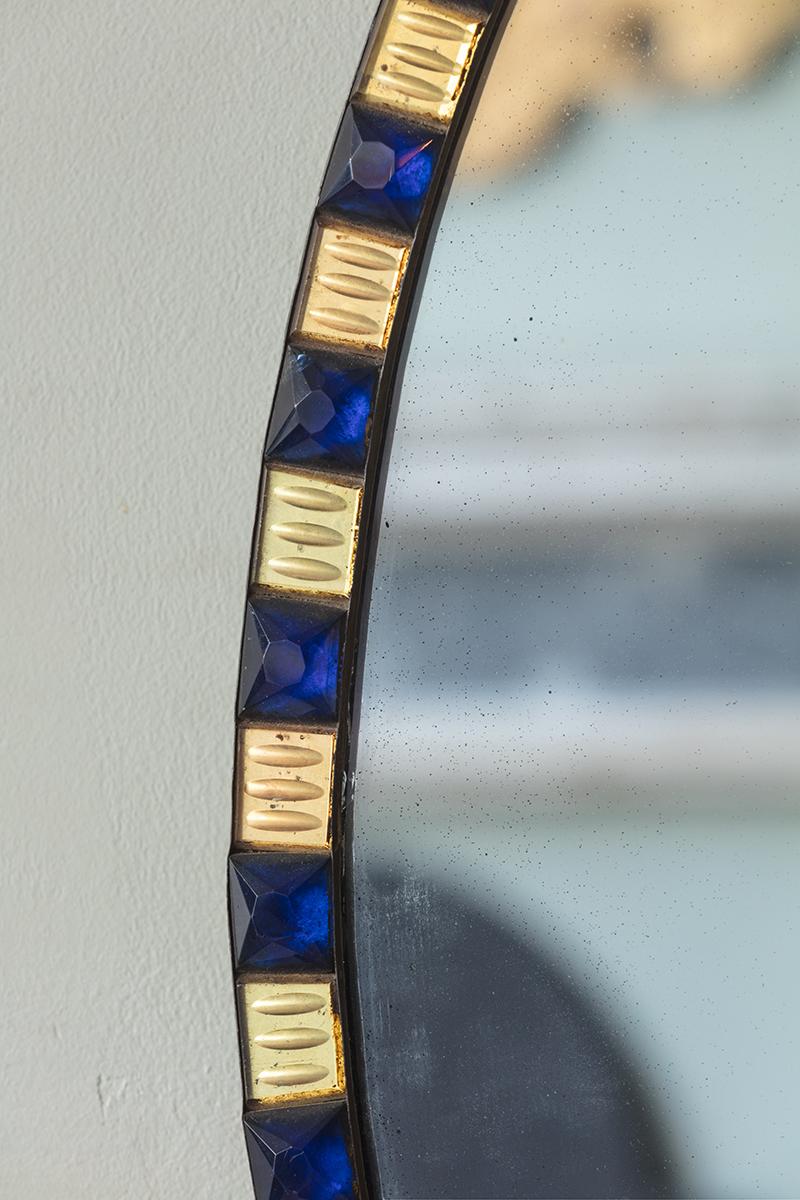 XVIIIe siècle Miroir ovale irlandais 