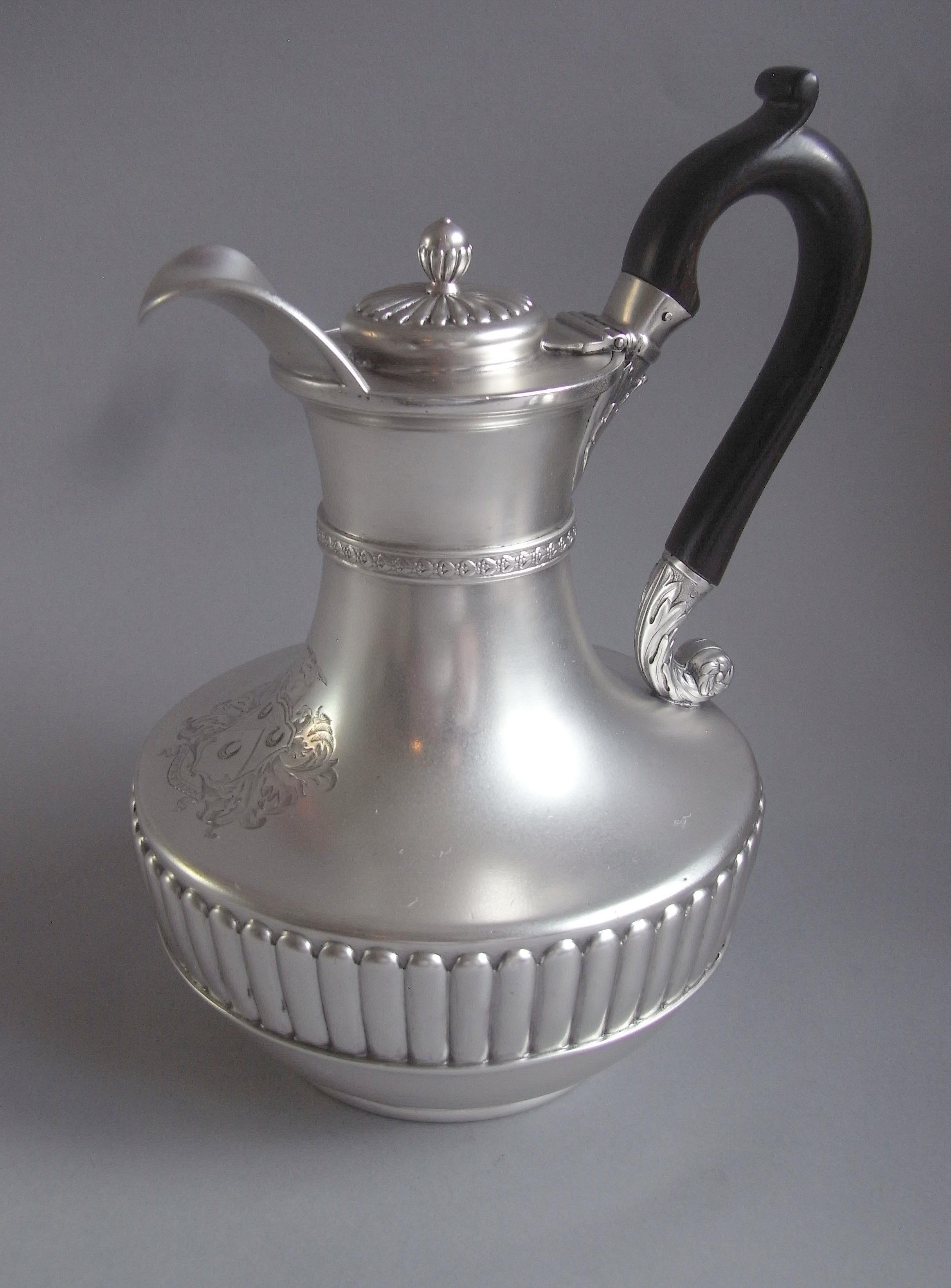 English George III Jug on Lampstand Made by Paul Storr in London in 1807