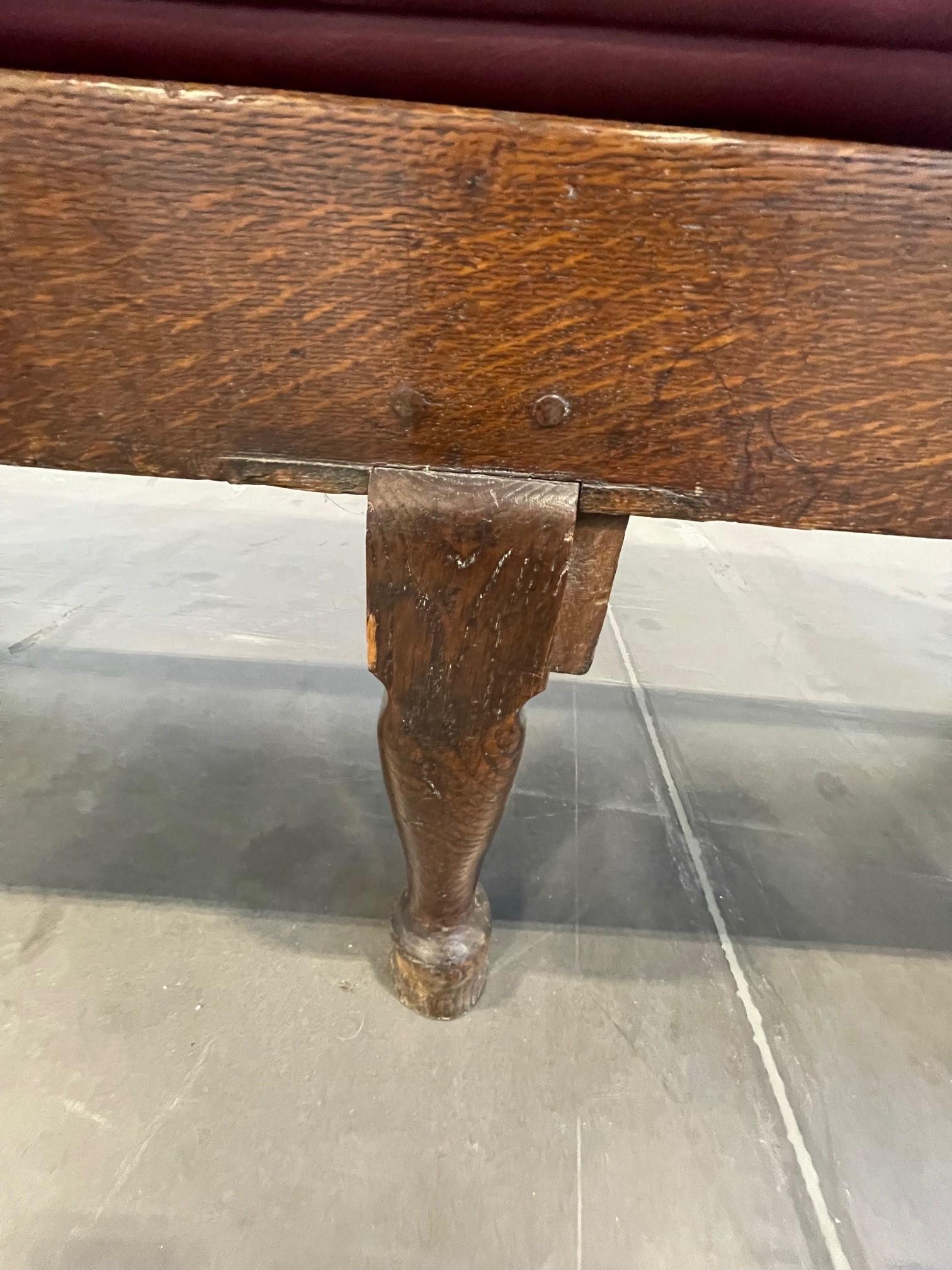 A George III Lancastrian Oak Panel Back Settle For Sale 13