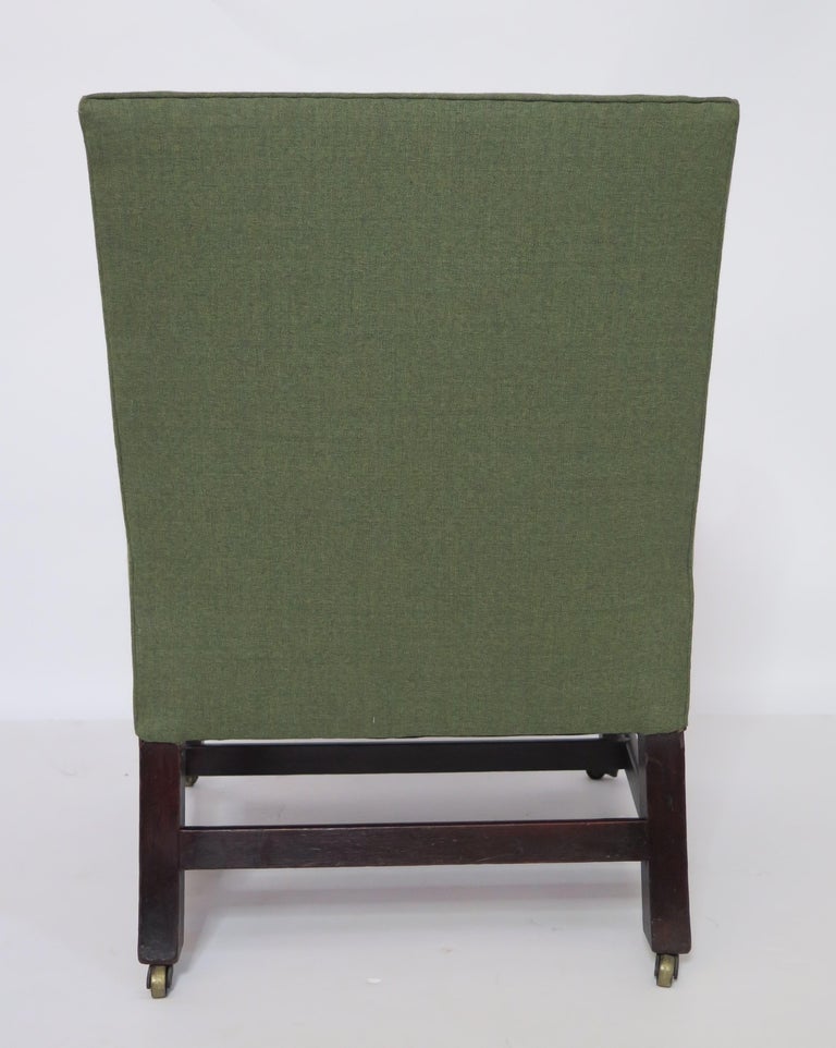 George III Library Chair with Marlborough Legs For Sale at 1stDibs