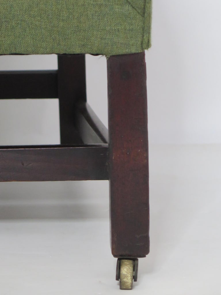 George III Library Chair with Marlborough Legs For Sale at 1stDibs