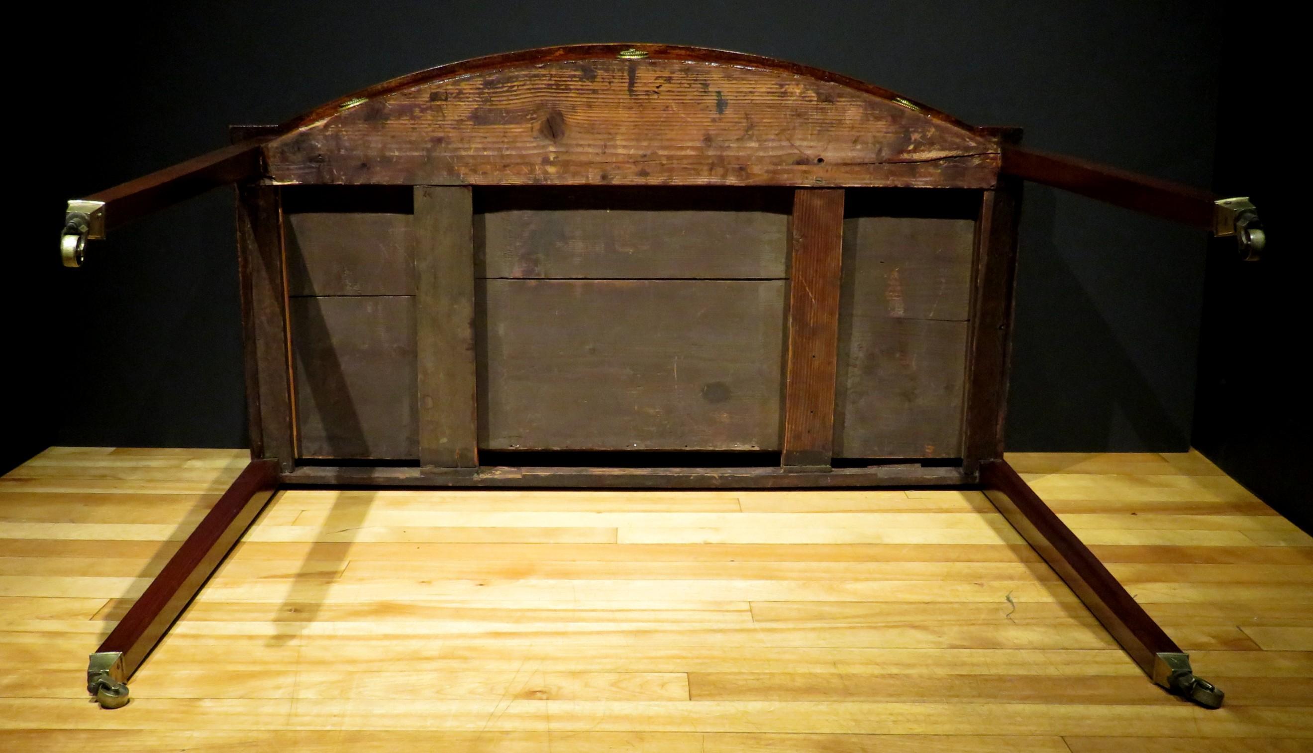 George III Mahogany Bow Fronted Writing Table / Sofa Table, English, circa 1800 5