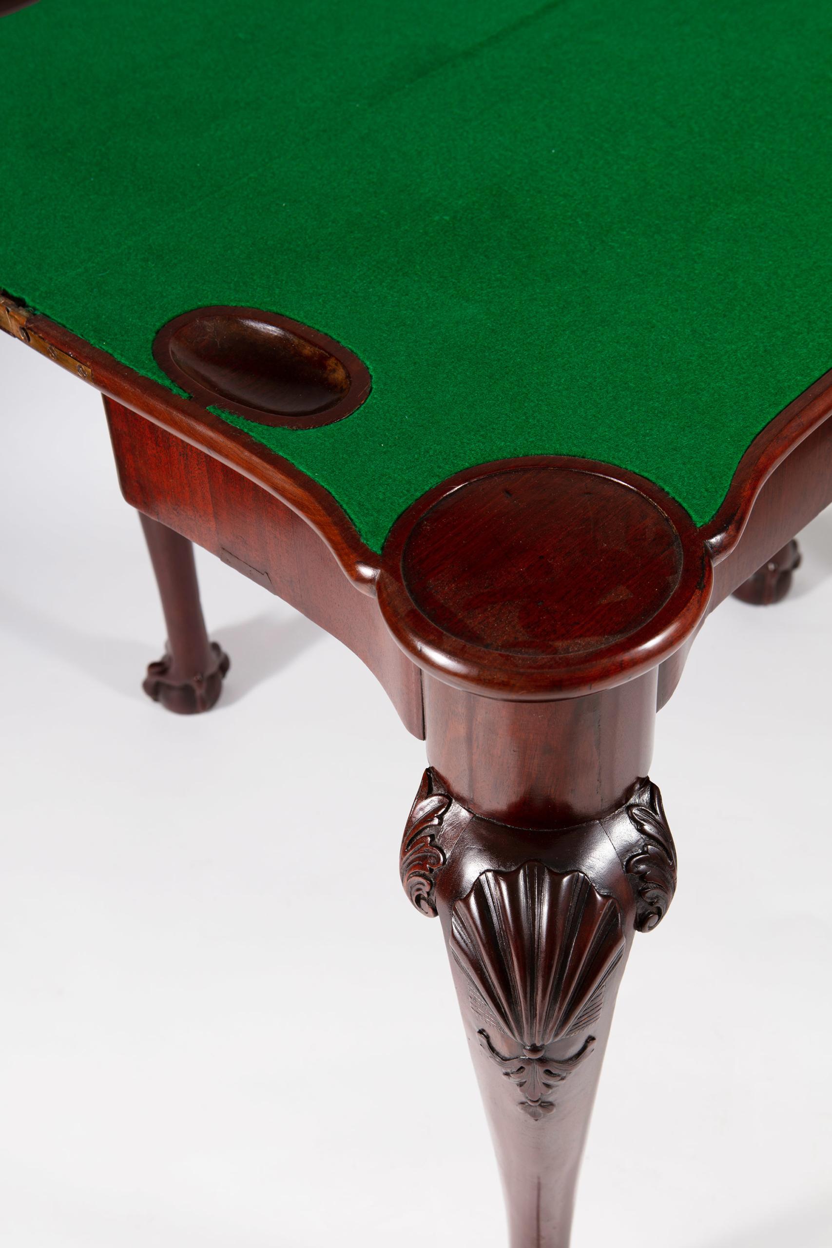 18th Century and Earlier George III Mahogany Card Table For Sale