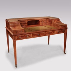 George III Mahogany Carlton House Desk, Sheraton Style, England, 1785