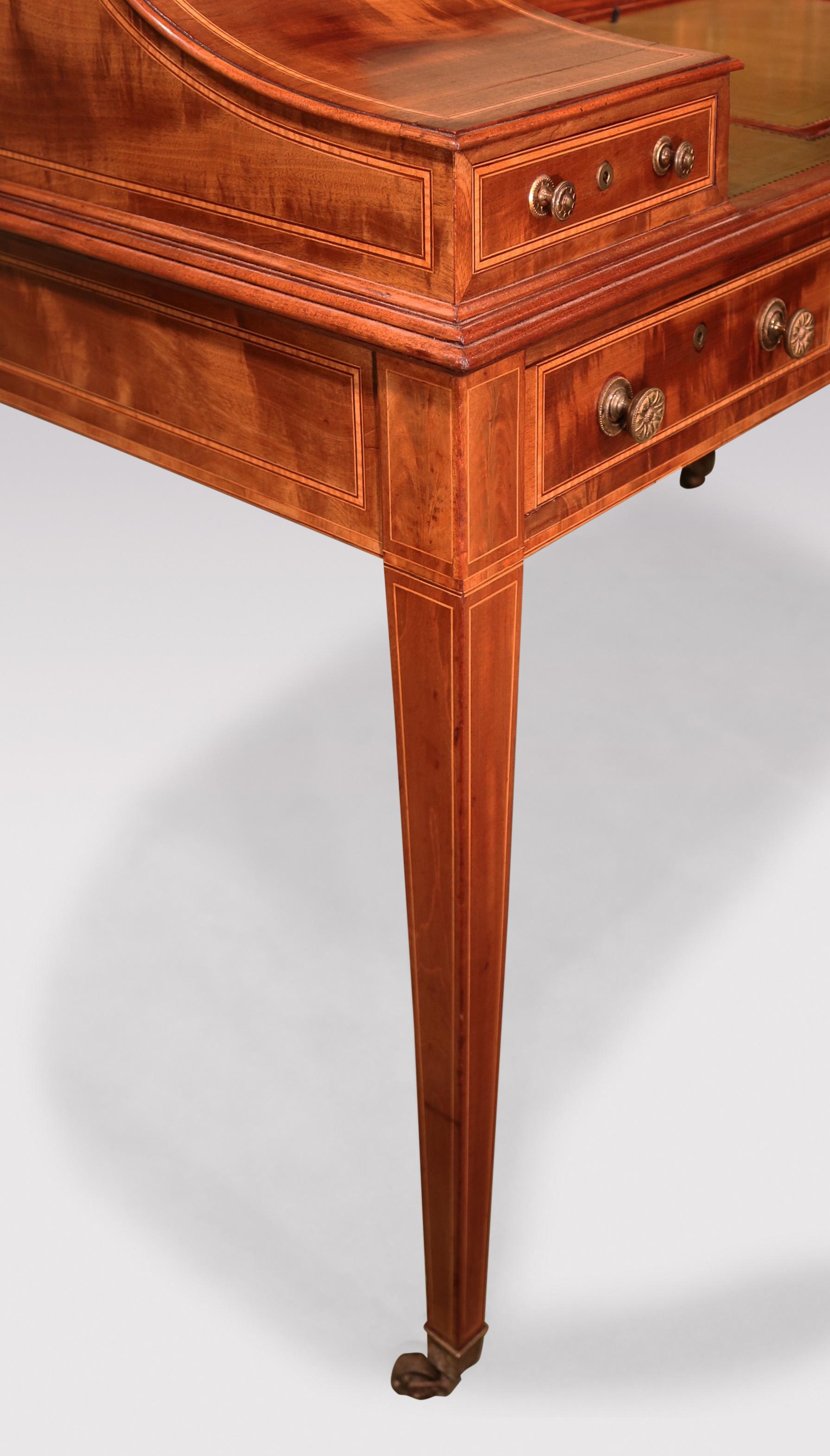 George III Mahogany Carlton House Desk In Good Condition For Sale In London, GB