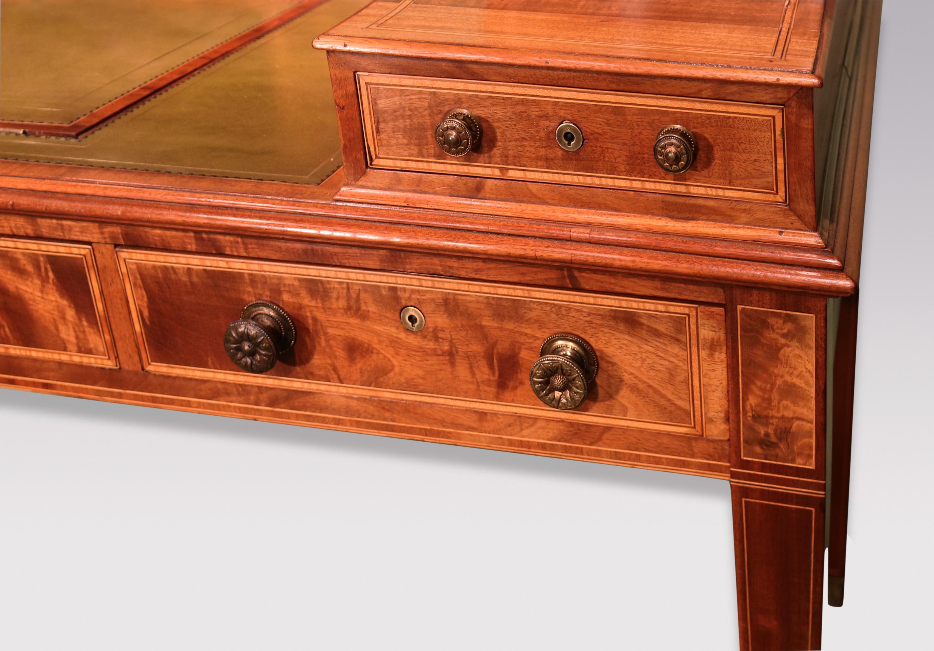 George III Mahogany Carlton House Desk For Sale 2