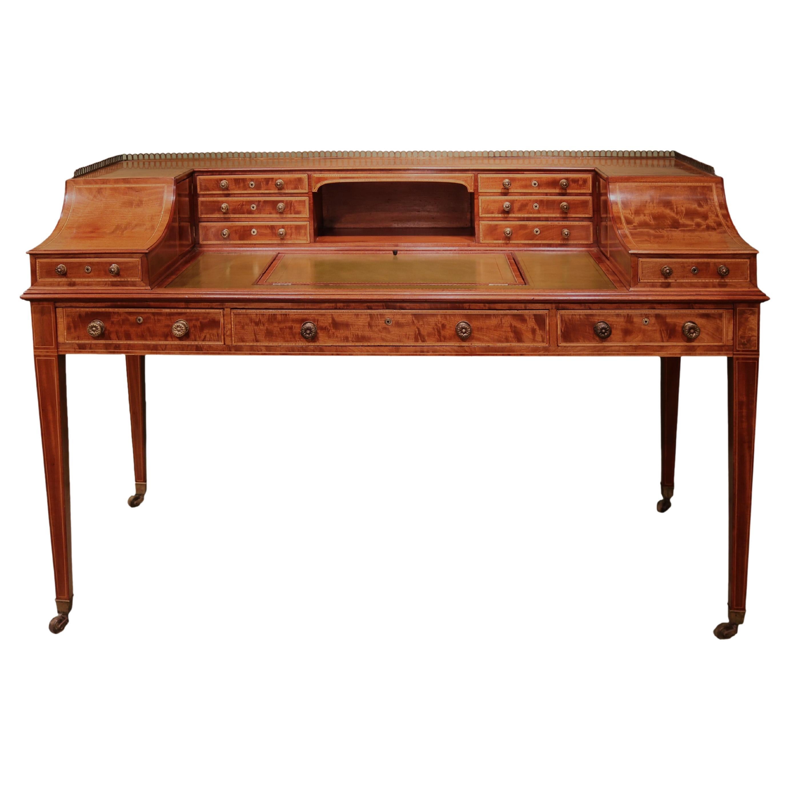 Carlton House-Schreibtisch aus Mahagoni im George-III-Stil im Angebot