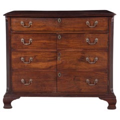Antique A George III Mahogany Chest of Drawers Converted to a Cabinet Circa 1780