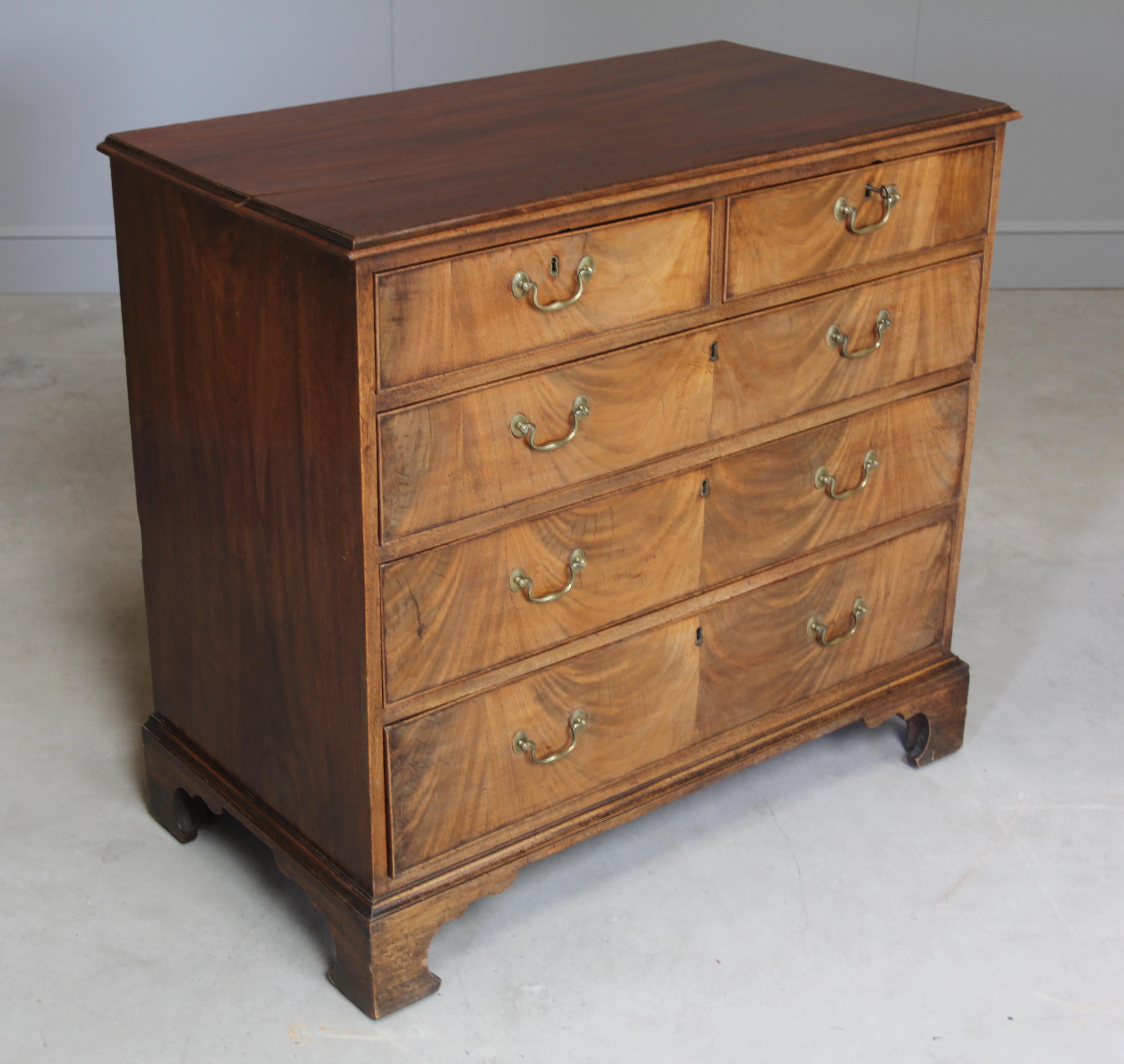 Oiled George III Mahogany Chest of Drawers