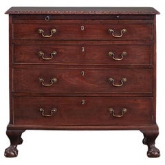 A George III Mahogany Chest of Drawers, with Ball and Claw Fee