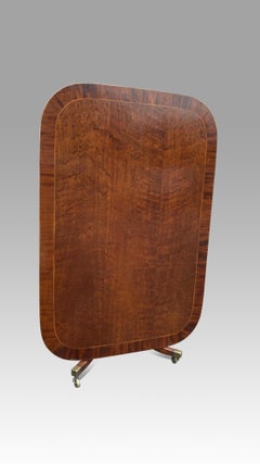 George III Mahogany & Inlaid Sheraton Period Tilt Top Dining Table