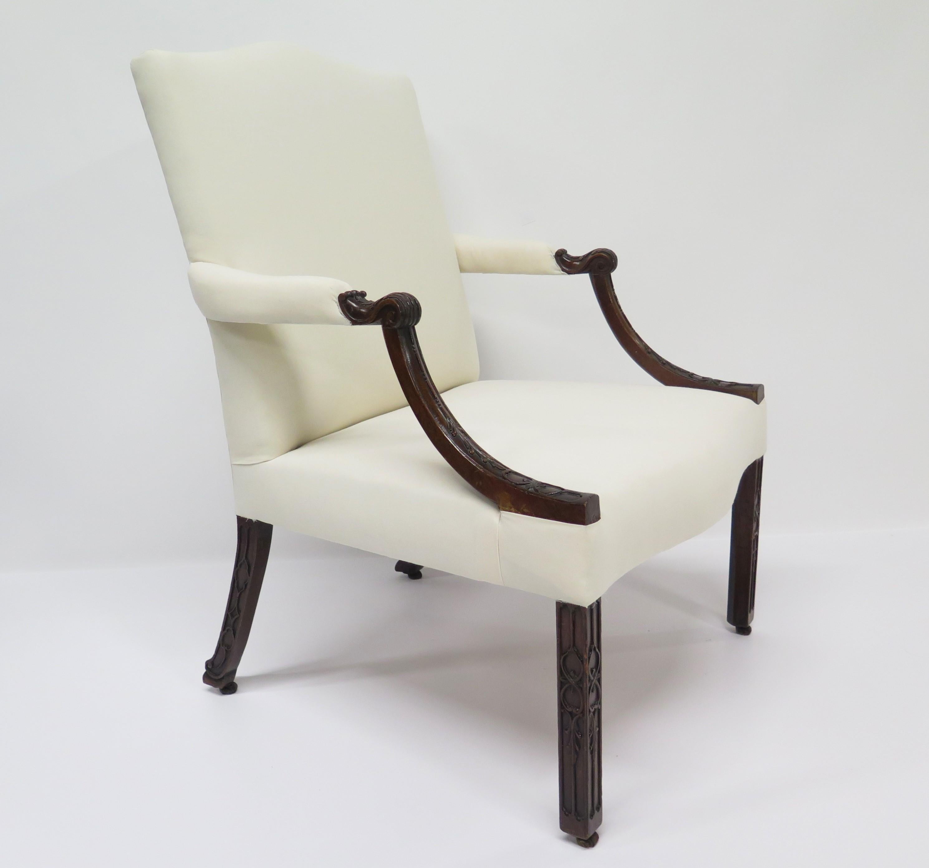 George III Mahogany Library Chair For Sale 9