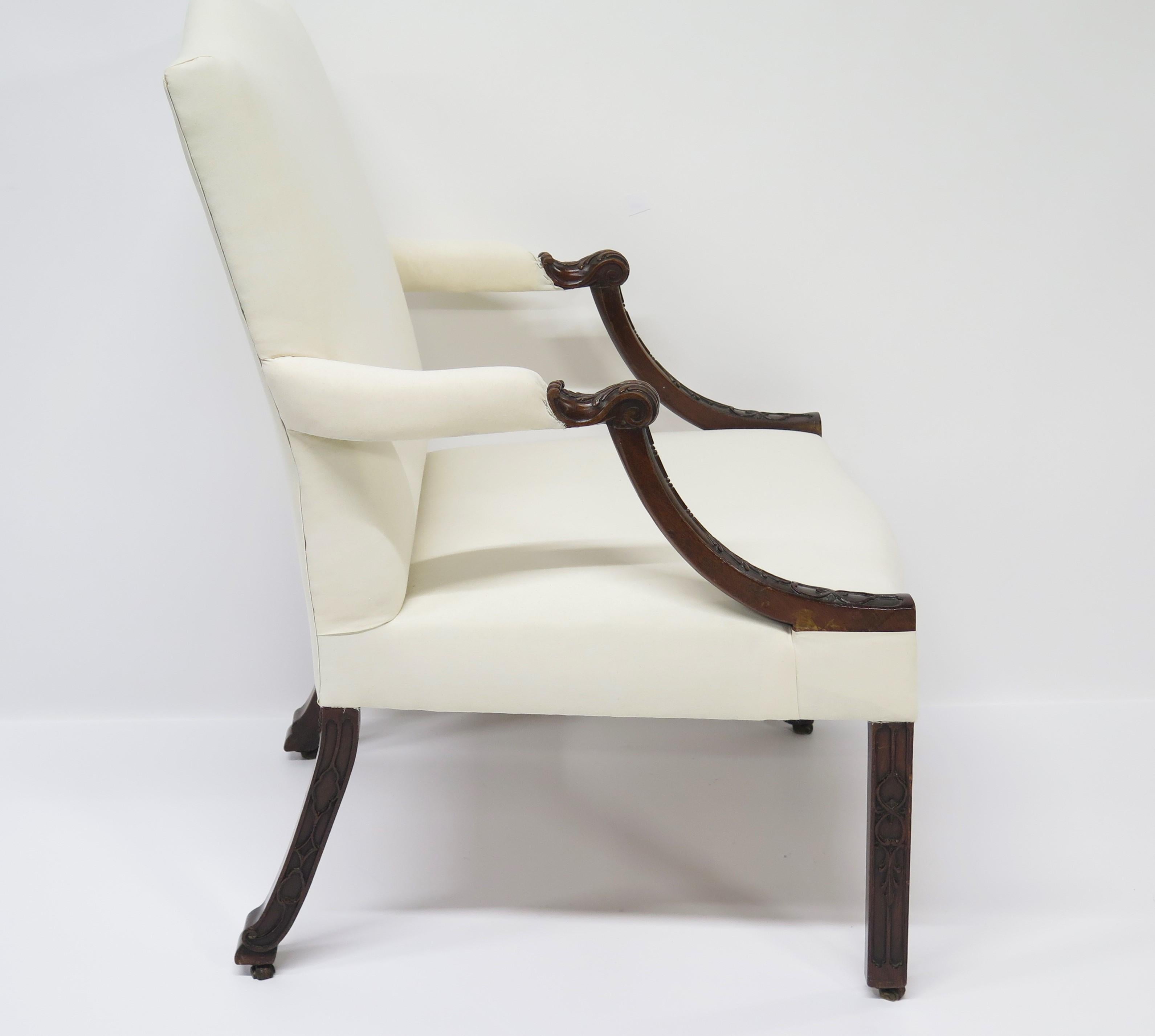 Library Chair aus Mahagoni im George-III-Stil (George III.) im Angebot