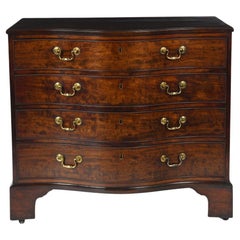 A George III Mahogany Serpentine Chest of Drawers of Outstanding Colour and Pati