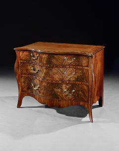 George III Mahogany Serpentine Commode