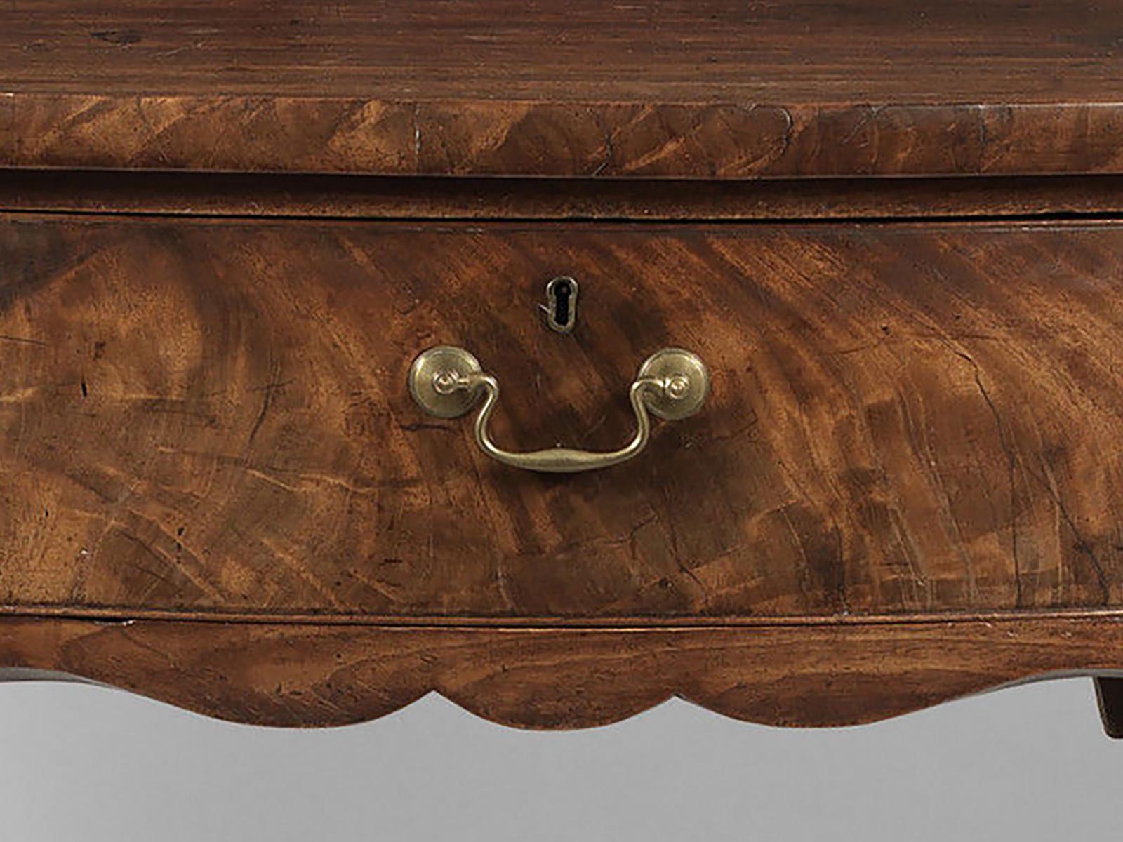 Hand-Crafted George III Mahogany Serpentine Sideboard For Sale