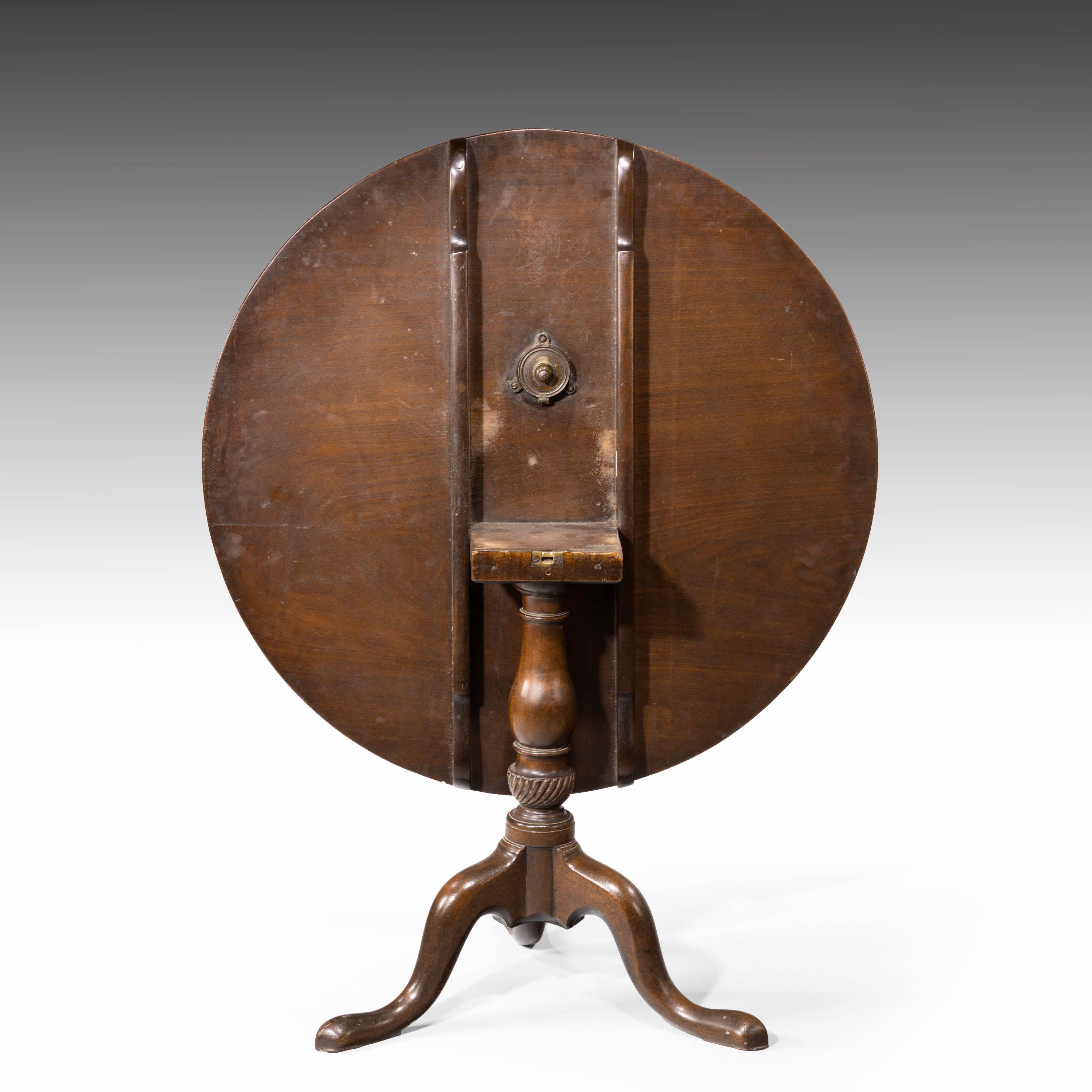 English George III Mahogany Tilt Table of Substantial Size For Sale