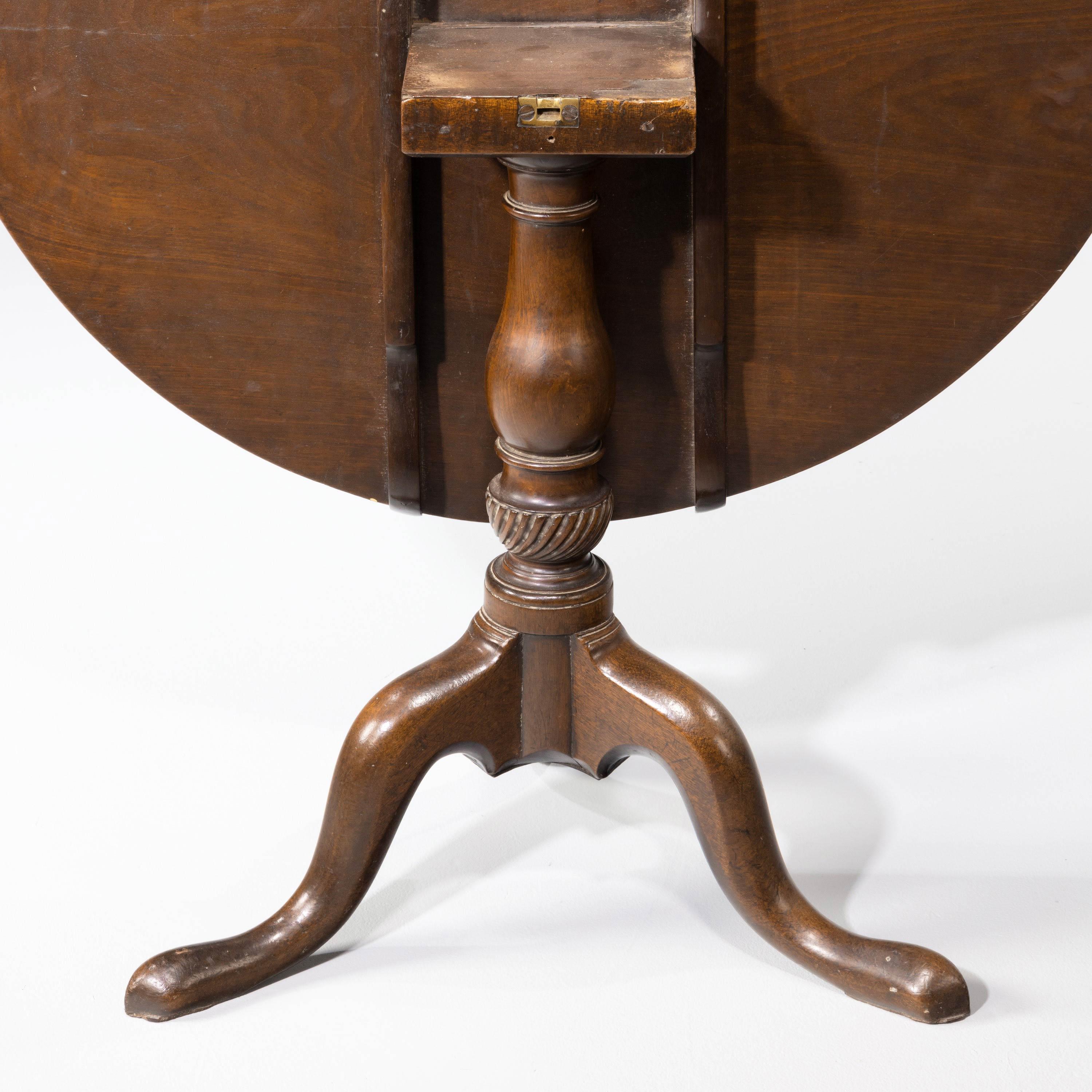 18th Century and Earlier George III Mahogany Tilt Table of Substantial Size For Sale