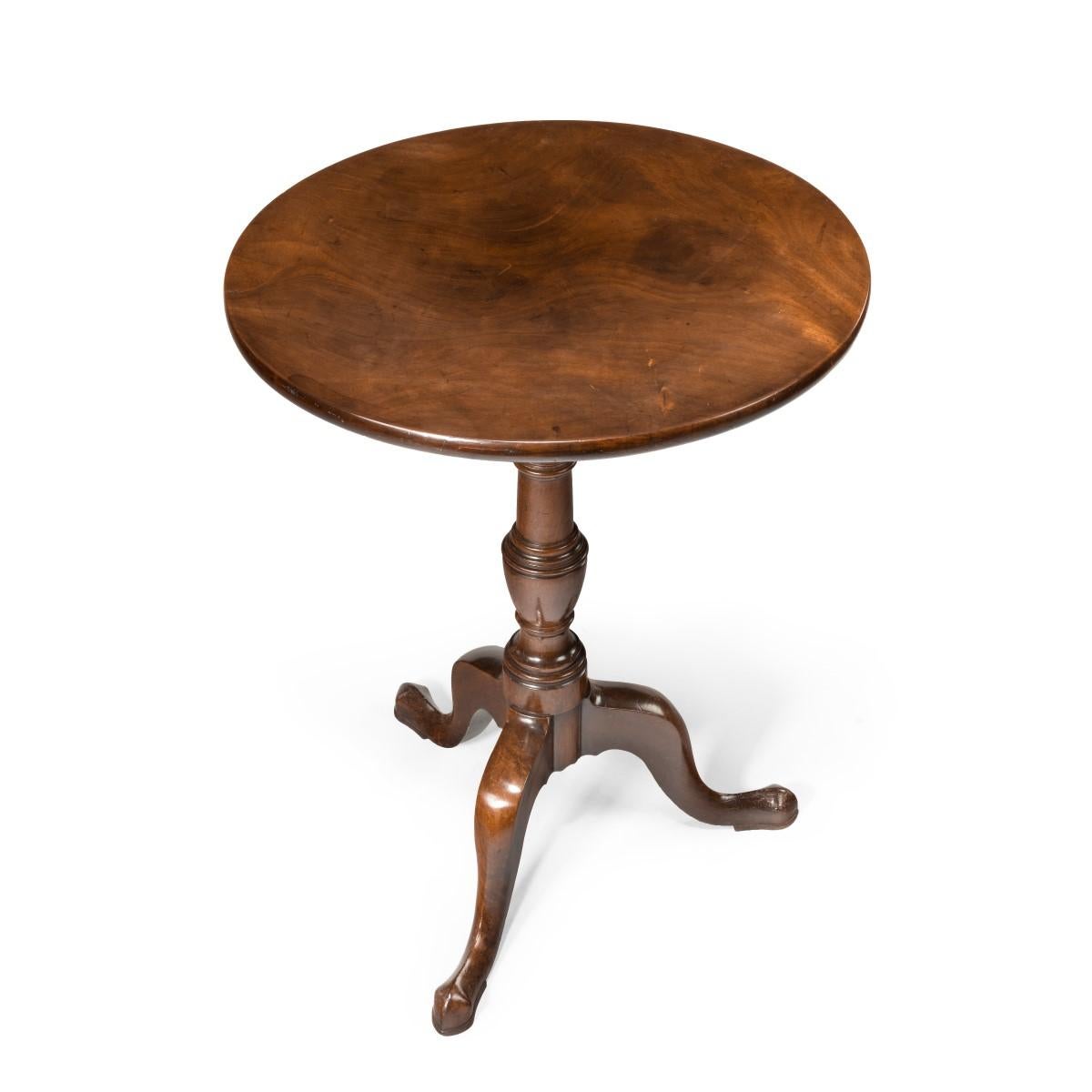 Early 19th Century George III Mahogany Tilt-Top Occasional Table