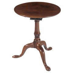 A George III Mahogany Tilt-Top Table 18th Century.  Great color and patination.