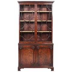 George III Mahogany Two-Door Bookcase