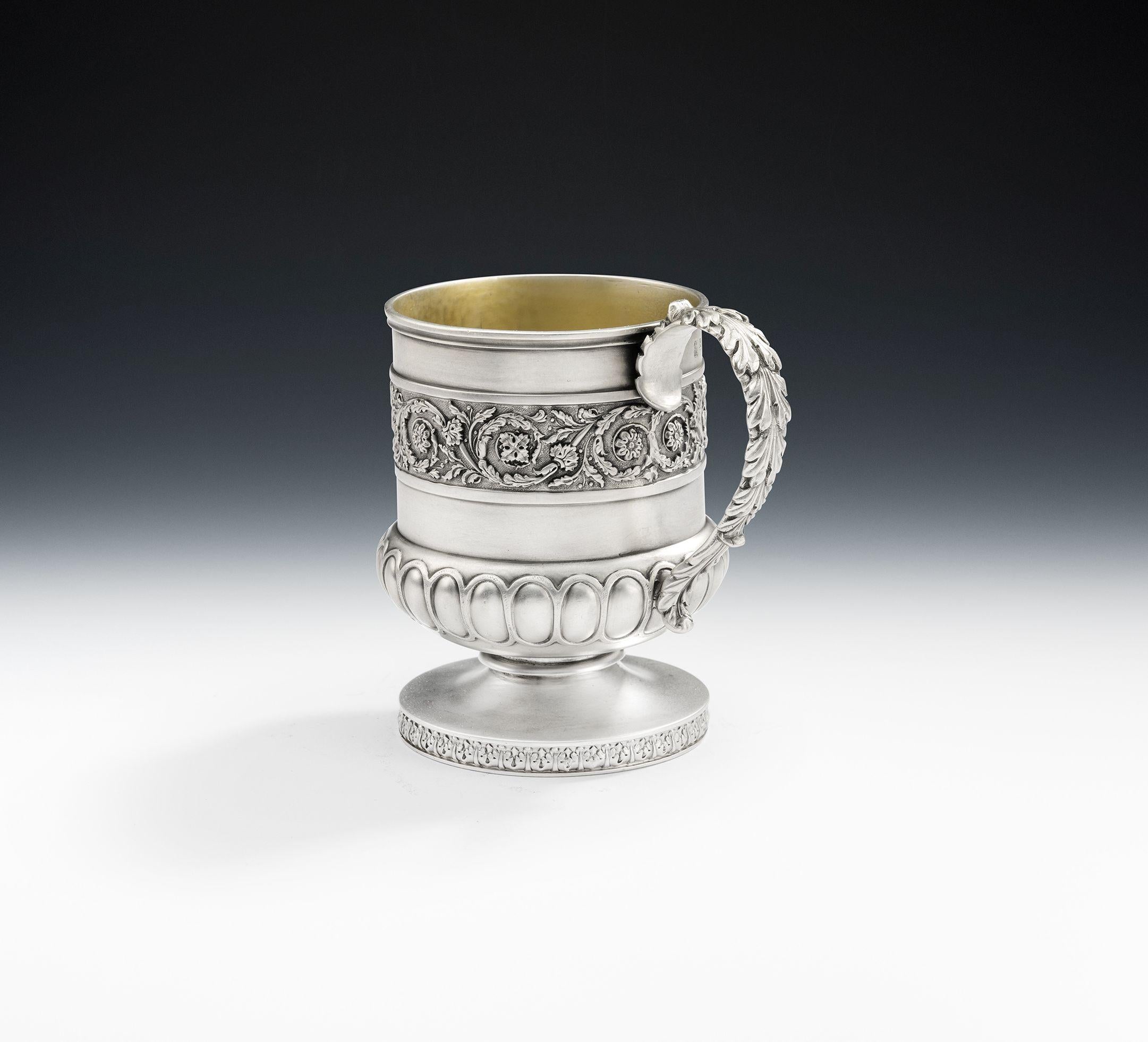English George III Mug Made in London in 1813 by Emes & Barnard For Sale
