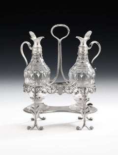 George III Oil and Vinegar Cruet Made in London in 1777 by Thomas Daniel