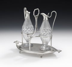 Cruette à l'huile et à la vigne de George III fabriquée à Londres en 1795 par Daniel Pontifex