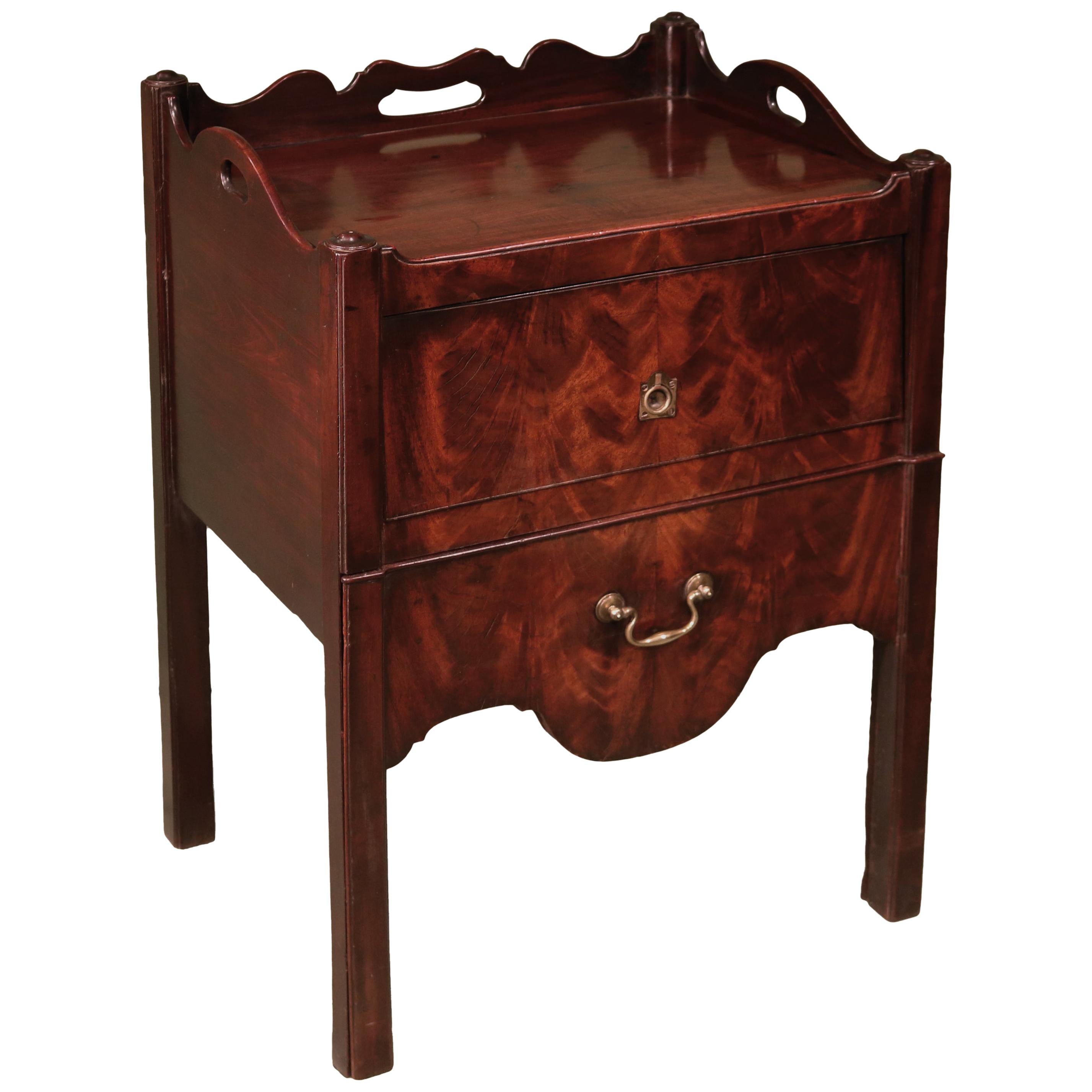 George III Period Mahogany Bedside Cupboard