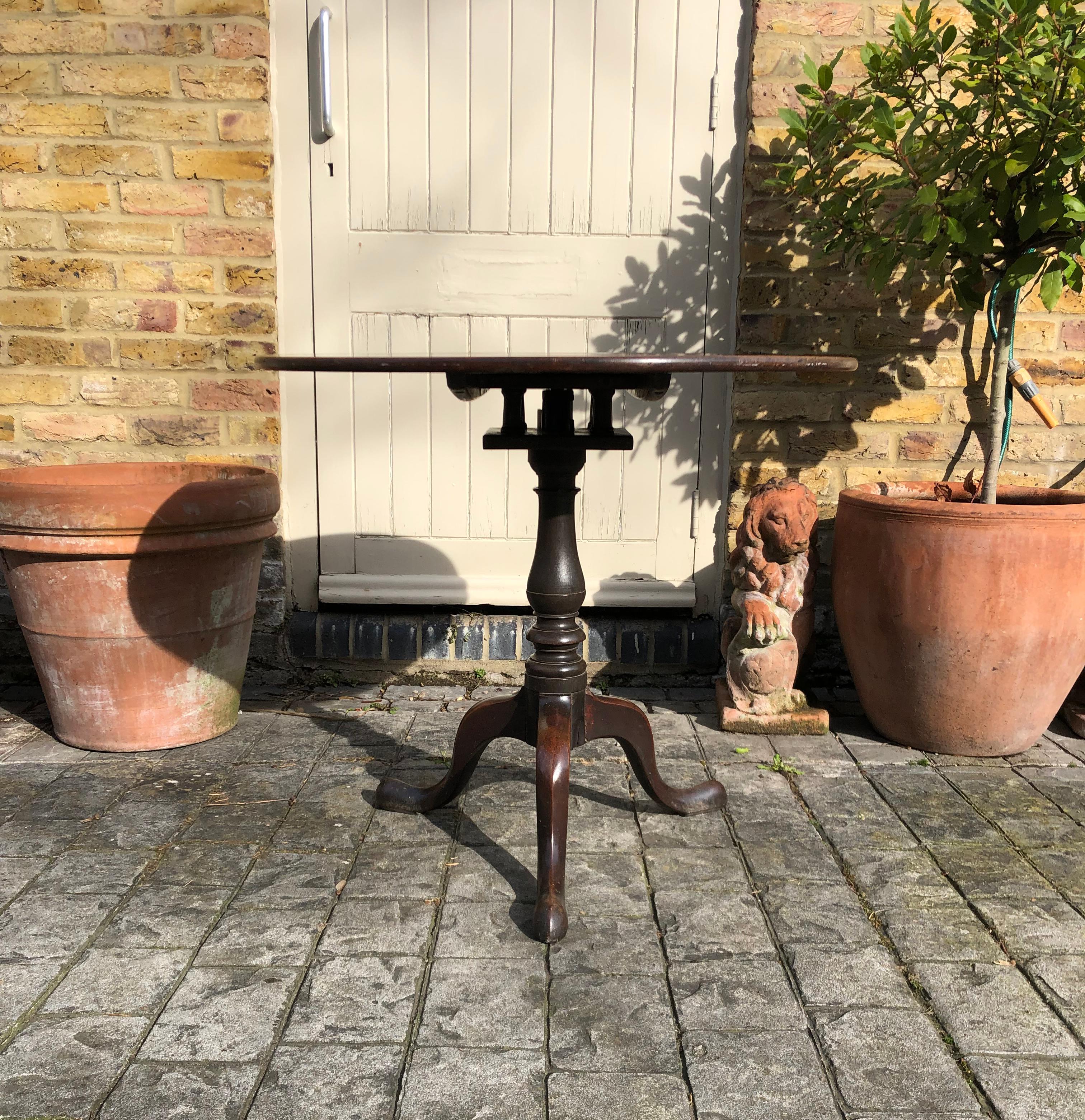 Hand-Crafted A George III Period Mahogany Tripod Table For Sale