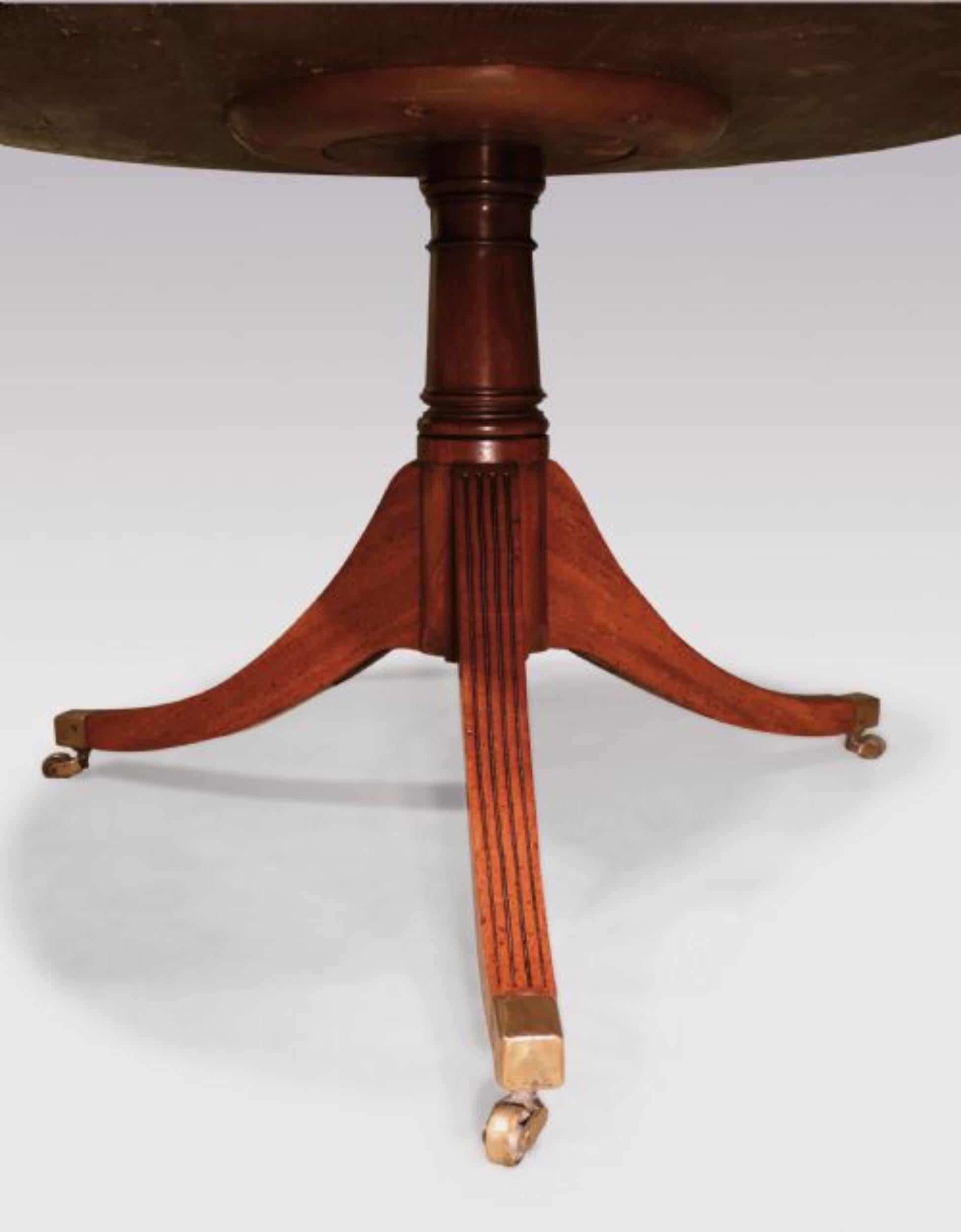 English George III Period Small Mahogany Drum Table For Sale
