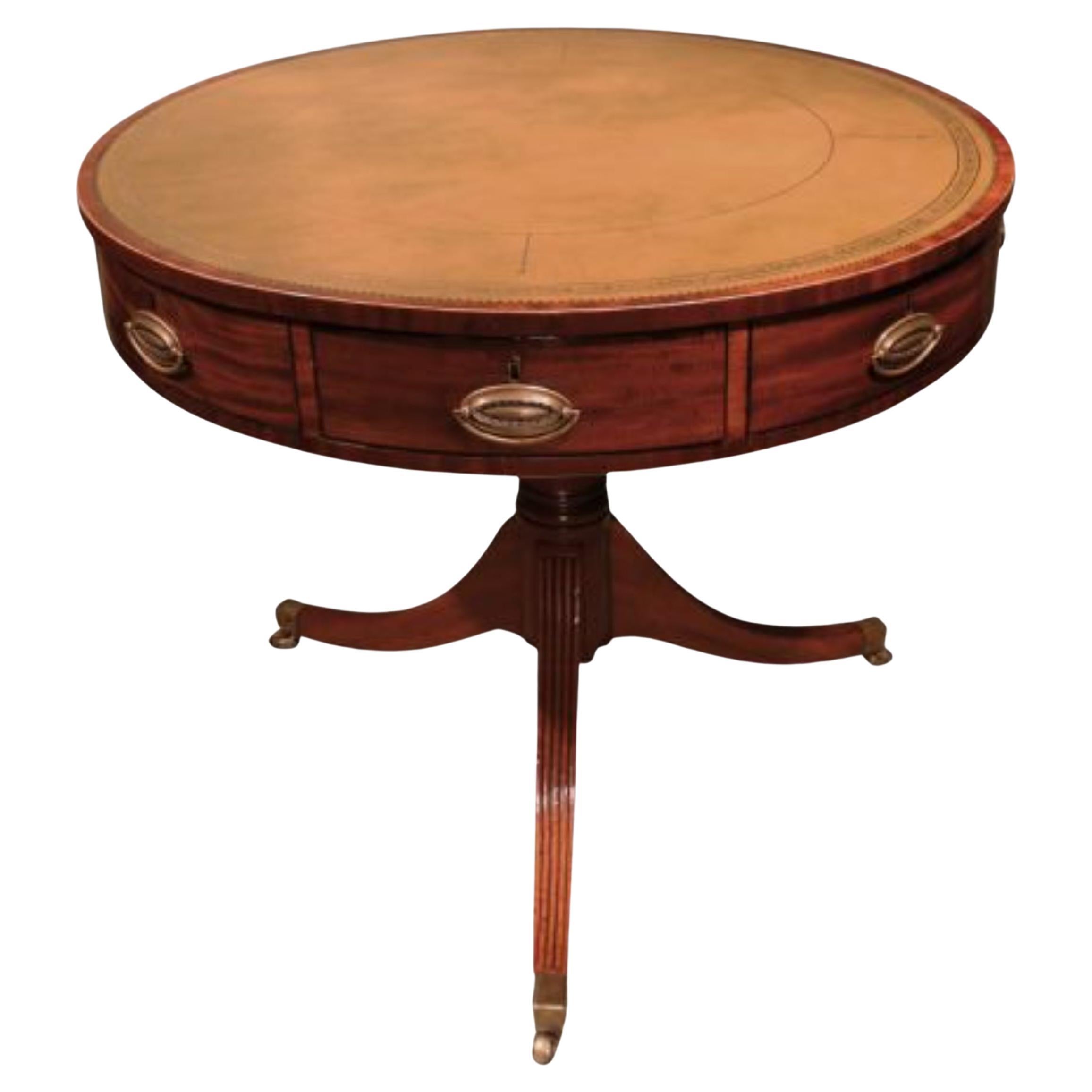 George III Period Small Mahogany Drum Table