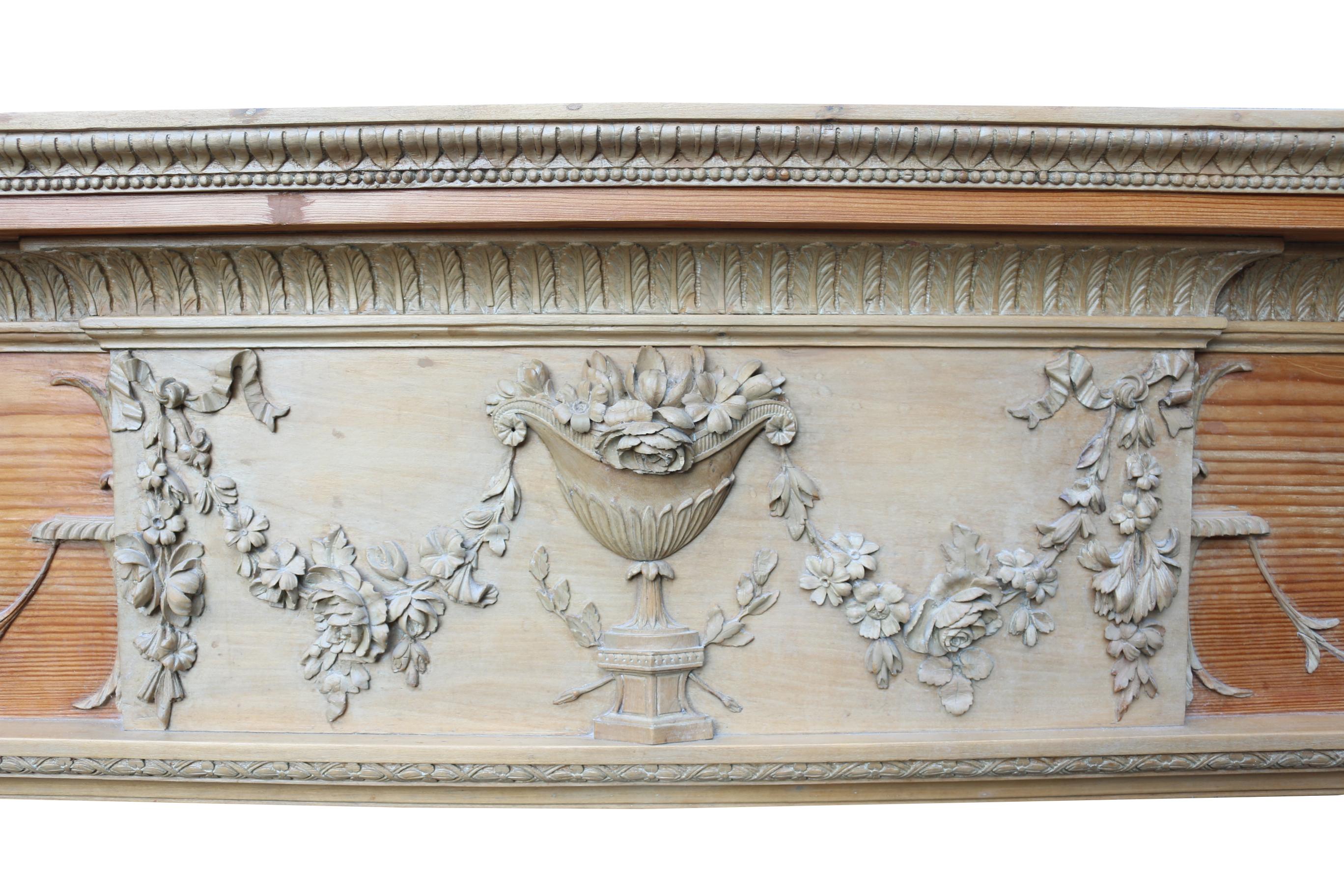 George III Pine Fire Mantel In Good Condition For Sale In Wormelow, Herefordshire