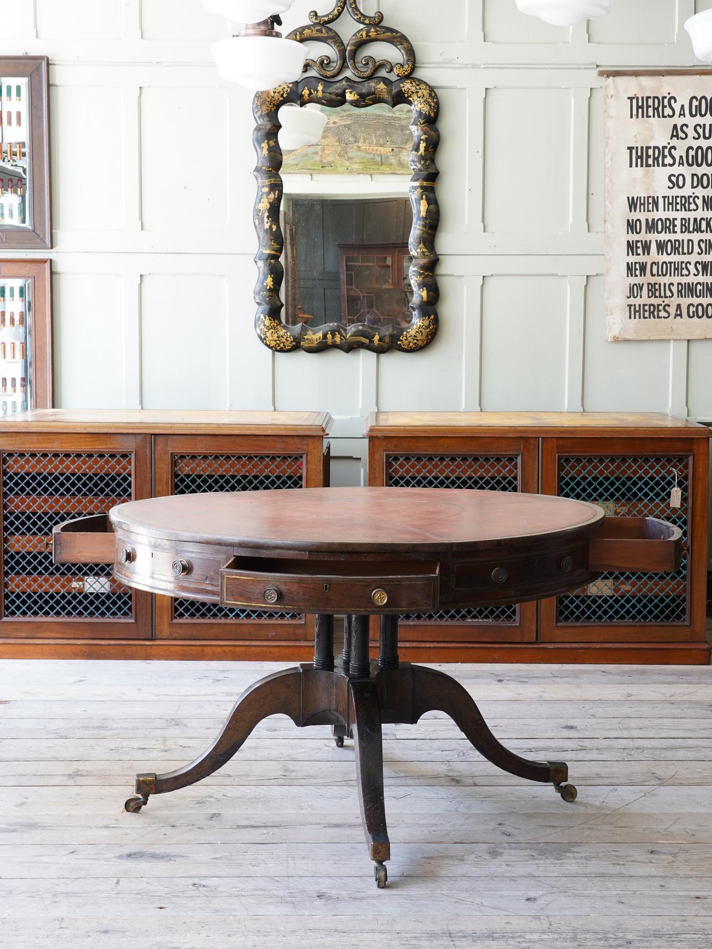 George III Rosewood Rent Table In Good Condition In Conwy, GB