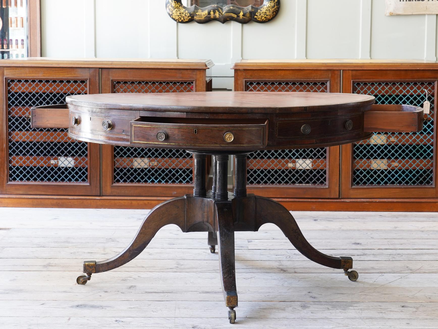 19th Century George III Rosewood Rent Table