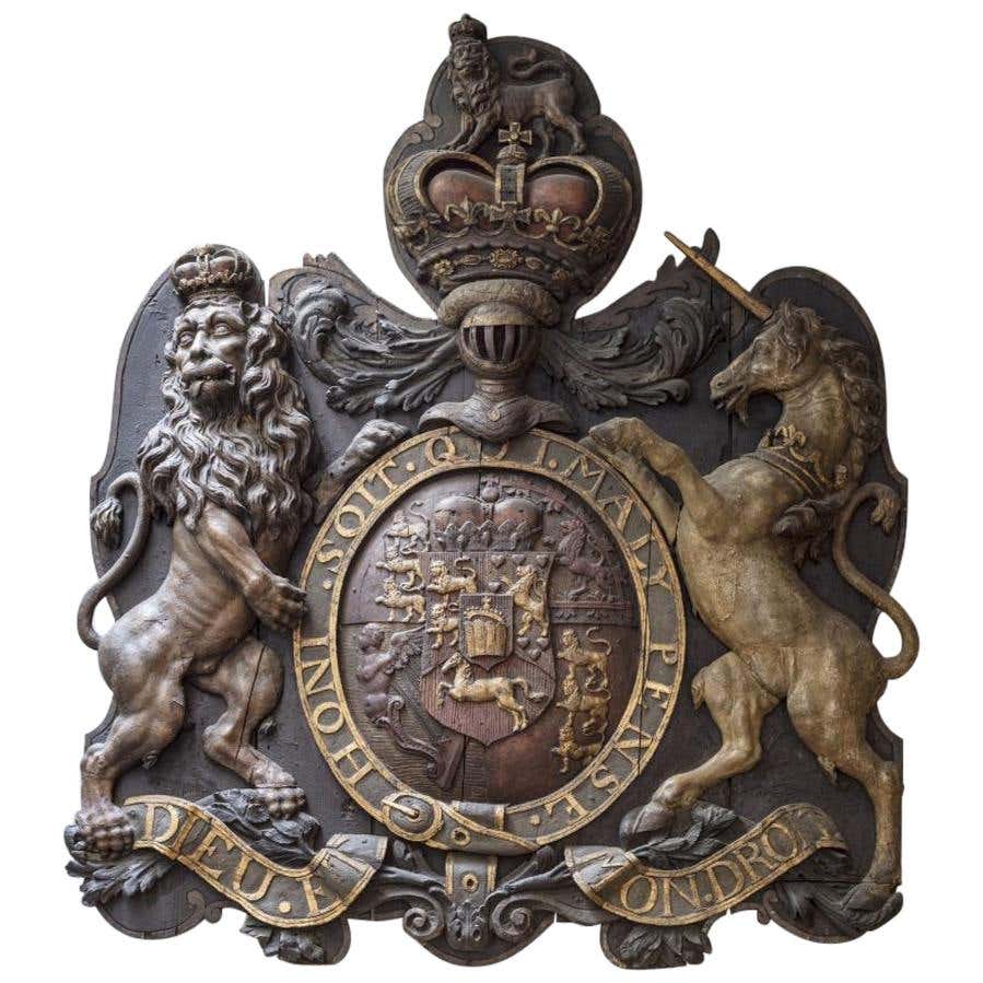 George III Royal Coat of Arms at 1stDibs | george iii coat of arms