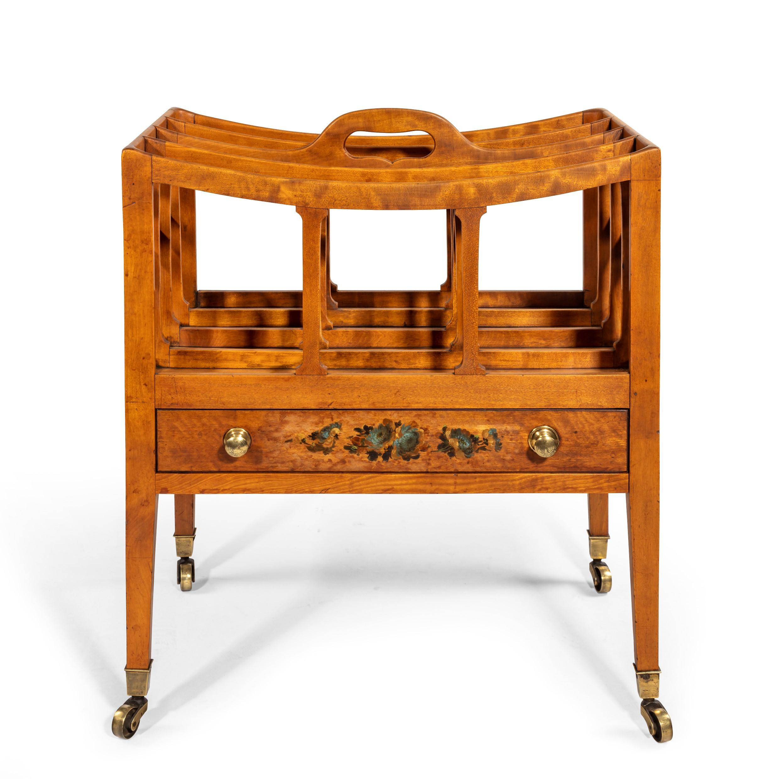 George III Satinwood Four Division Canterbury For Sale 1