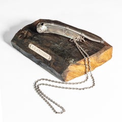 George III Silver Bosun’s Pipe and Chain on H.M.S. Victory Oak, 1796